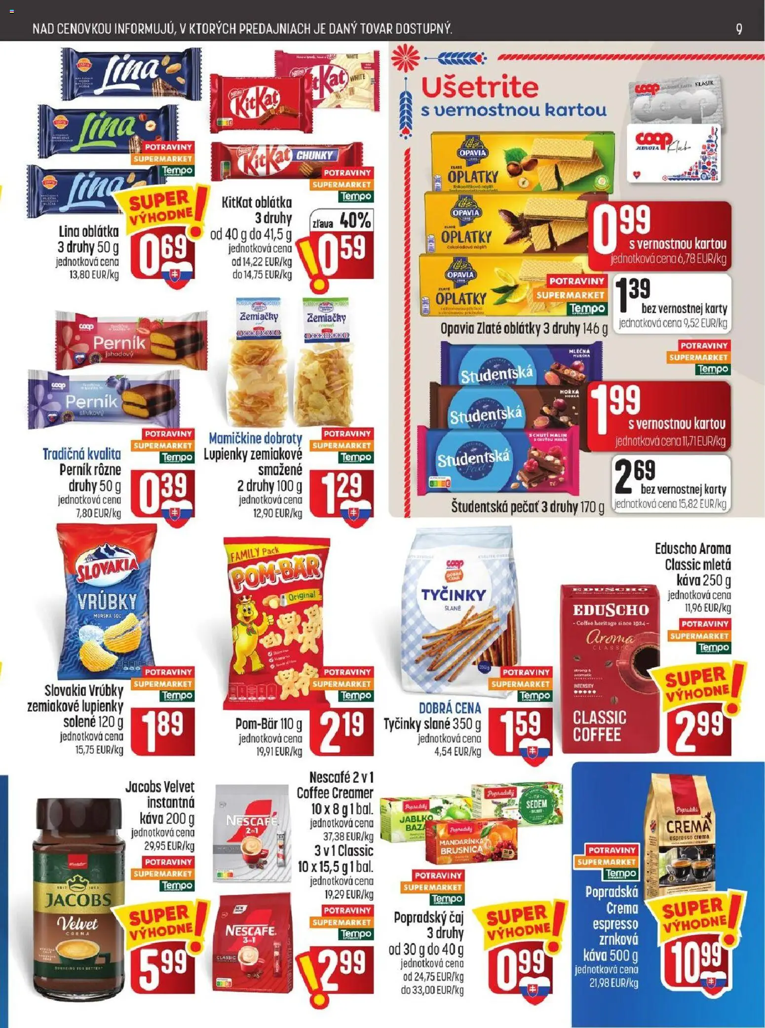 COOP Jednota leták Leták in Slovensko