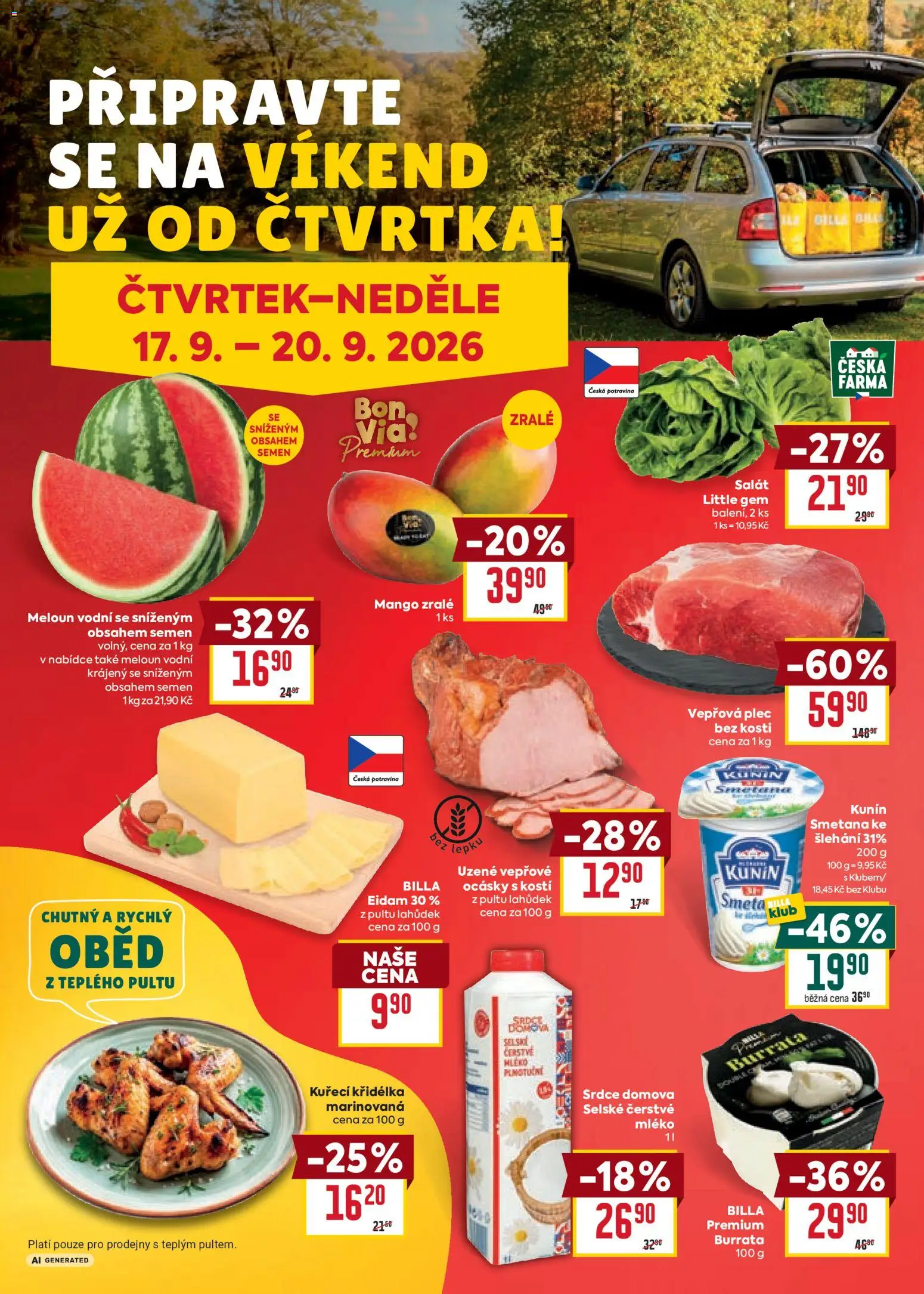 Billa Velký leták Leták in Česko