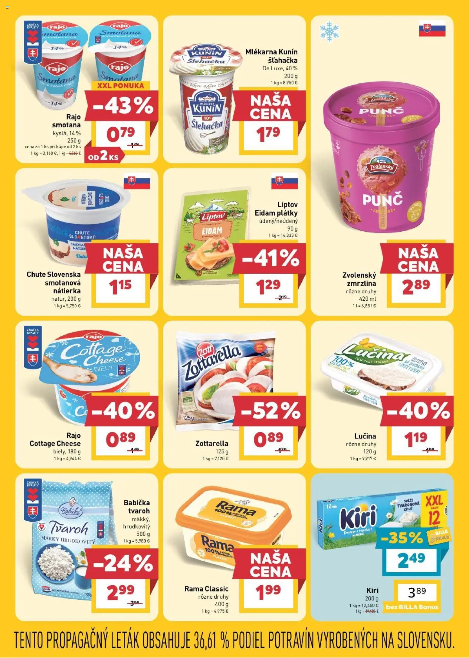 Billa leták Leták in Slovensko