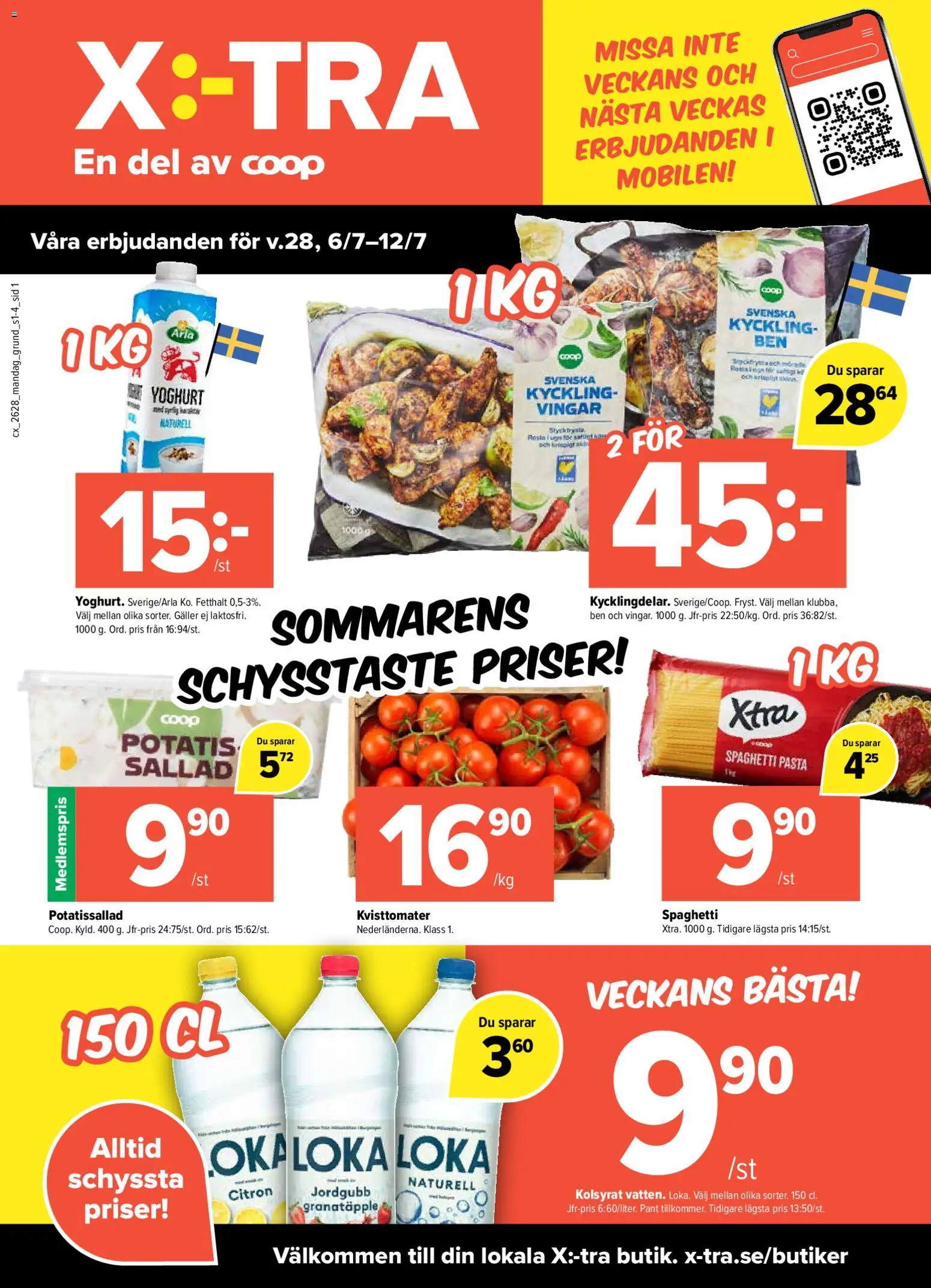 Nuvarande Coop X:-TRA erbjudanden från 📣 06/07/2026 - 12/07/2026 📣 | Sverige