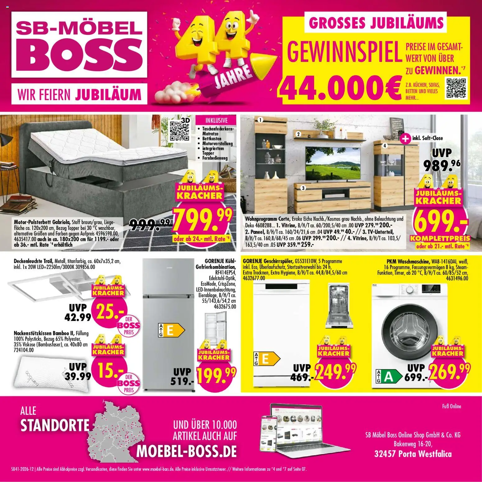 SB Möbel Boss - Broschüre Prospekt in Deutschland