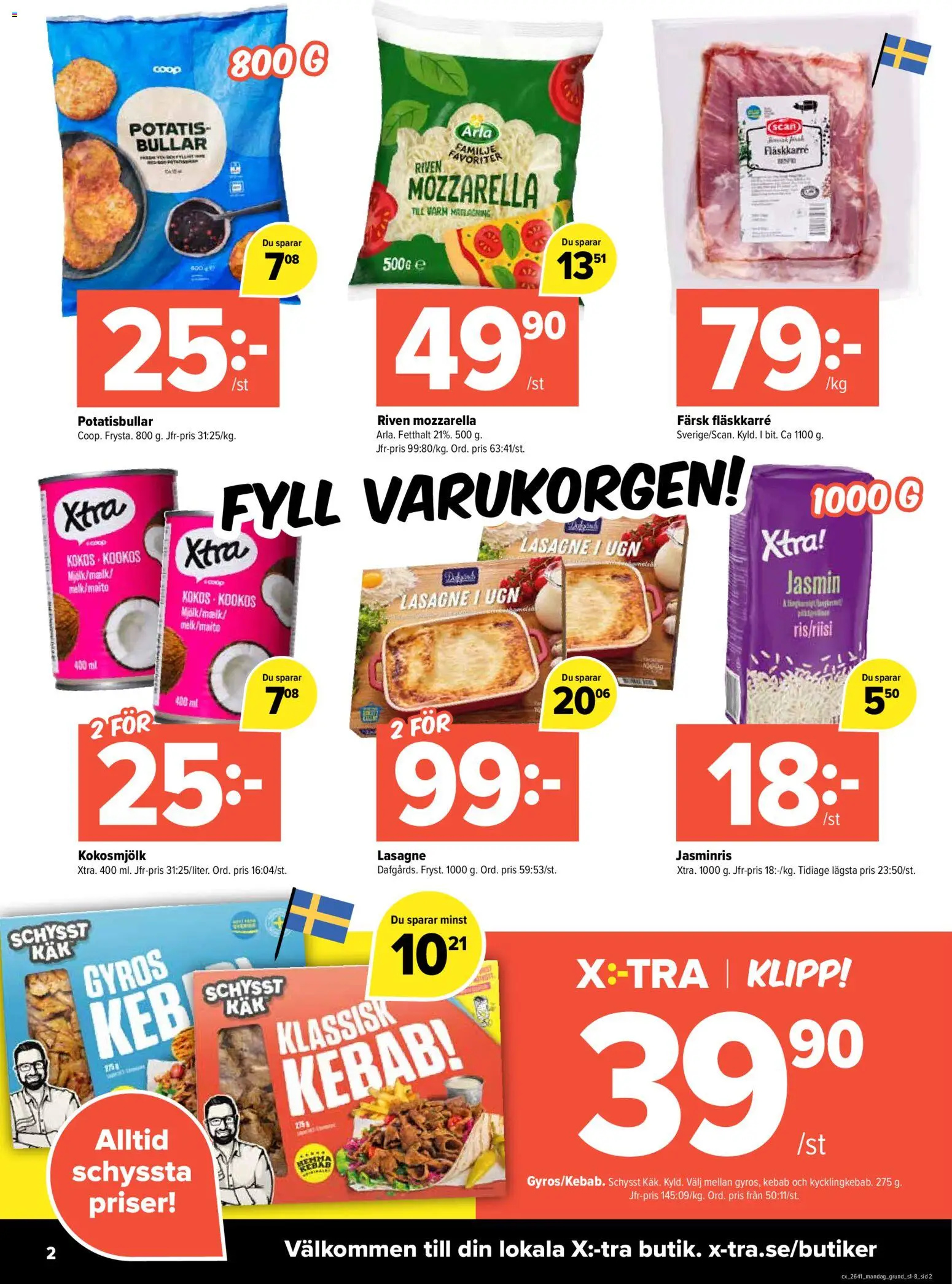 Coop X:-TRA erbjudanden Reklamblad in Sverige