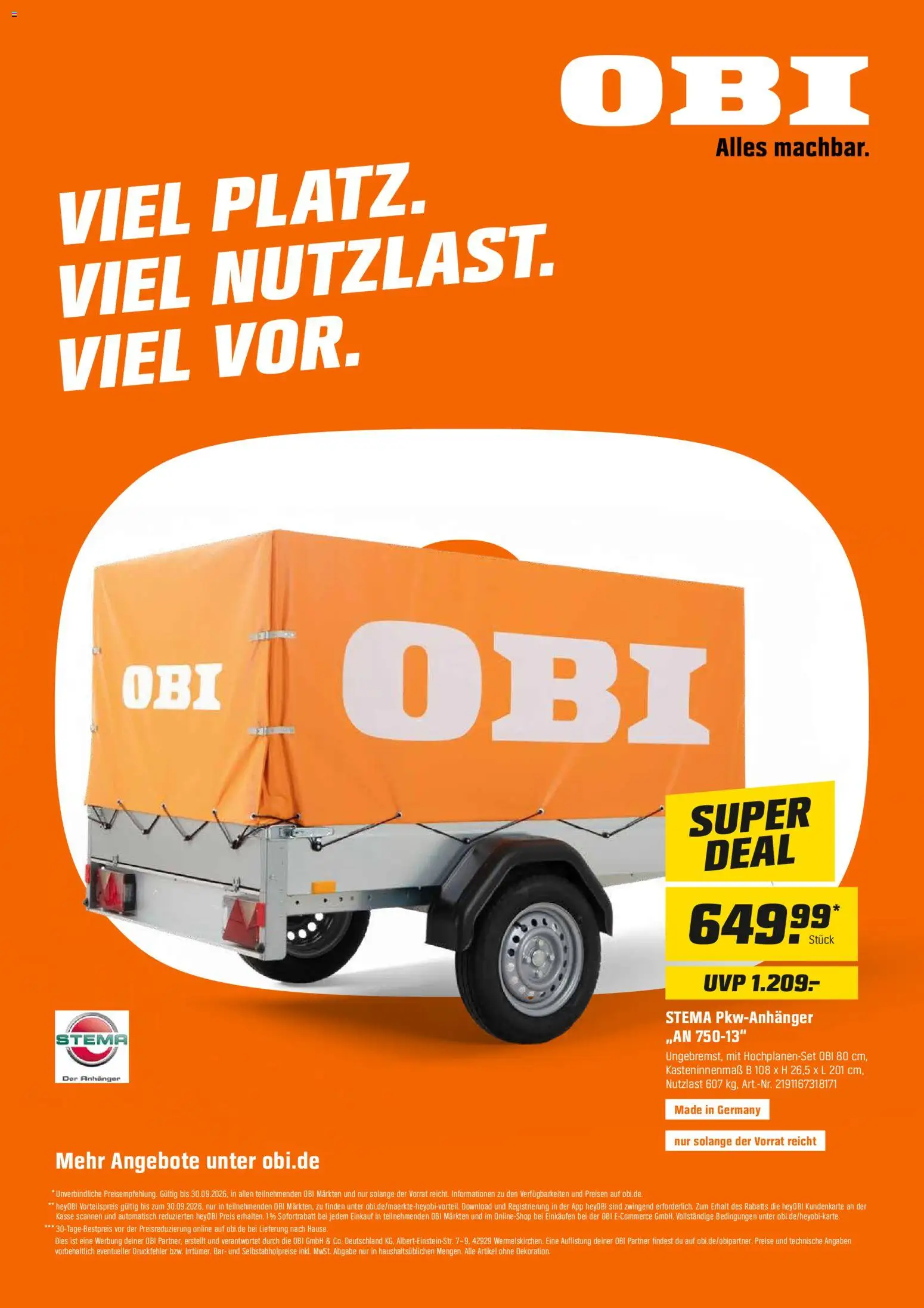 Obi Prospekt Prospekt in Deutschland