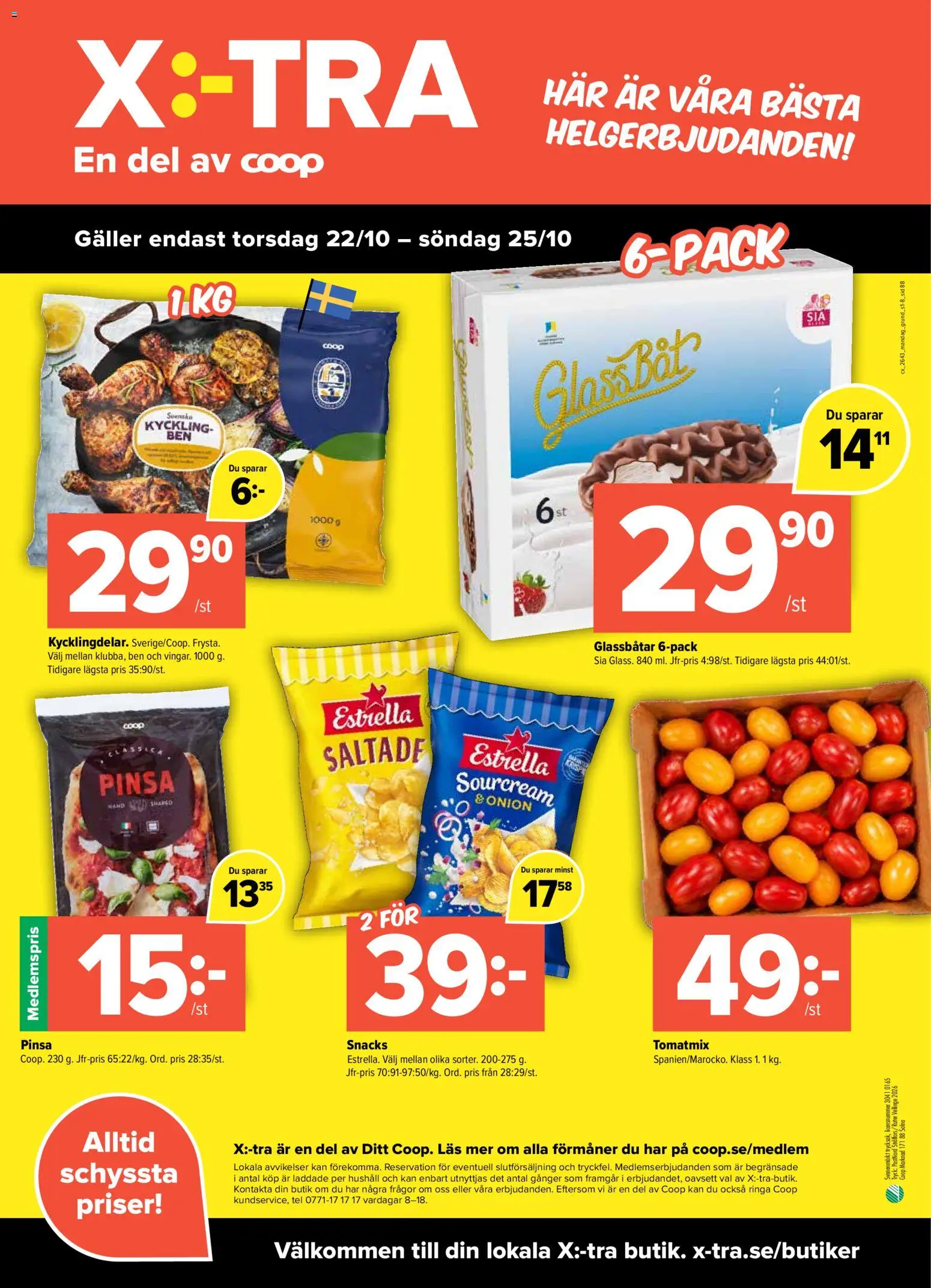 Coop X:-TRA erbjudanden Reklamblad in Sverige