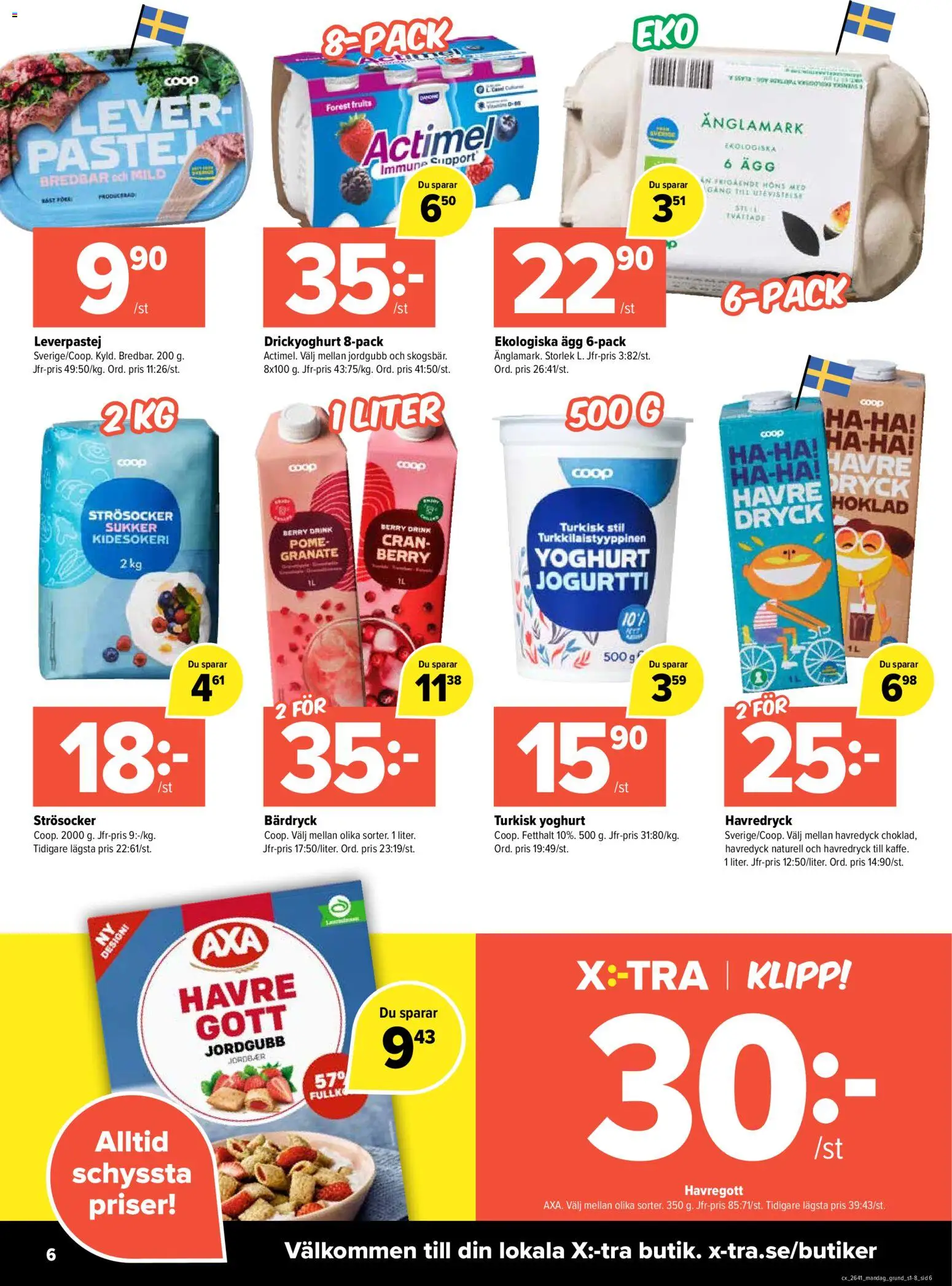 Coop X:-TRA erbjudanden Reklamblad in Sverige