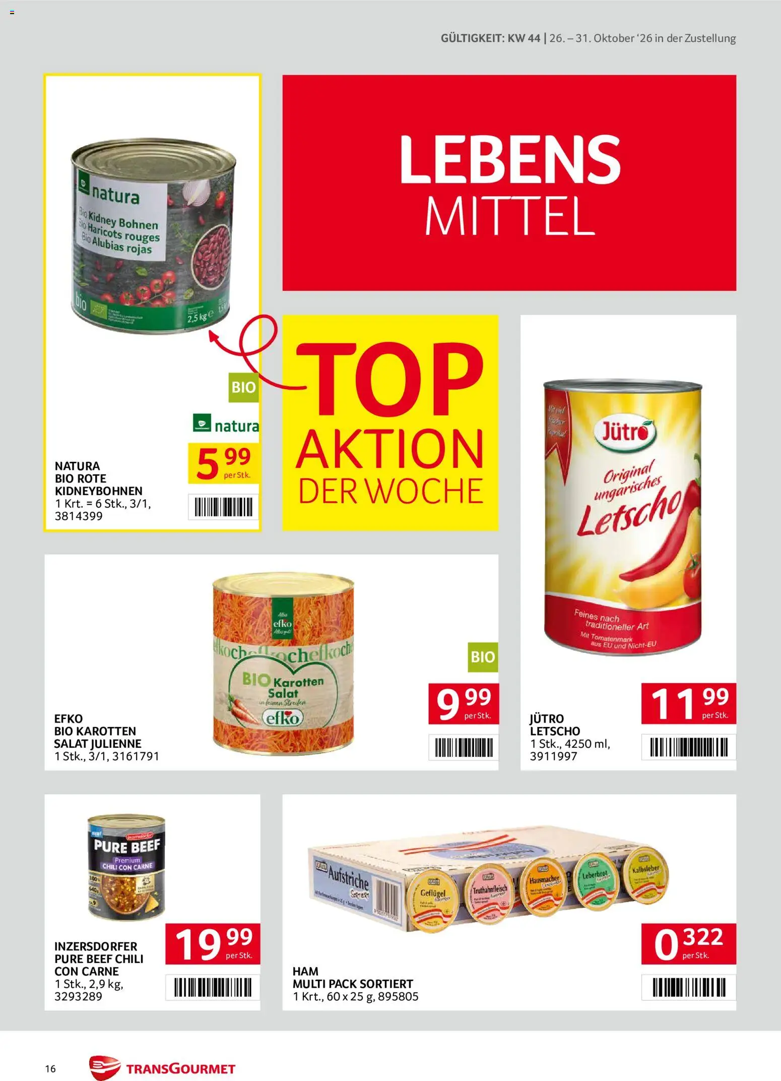 Transgourmet Flugblatt Flugblatt in Österreich