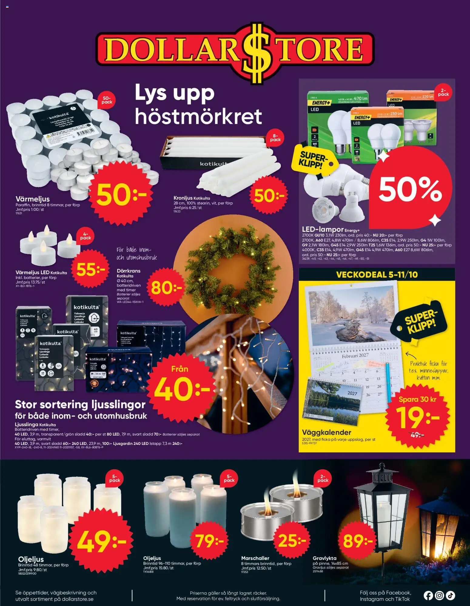Dollar Store erbjudanden Reklamblad in Sverige