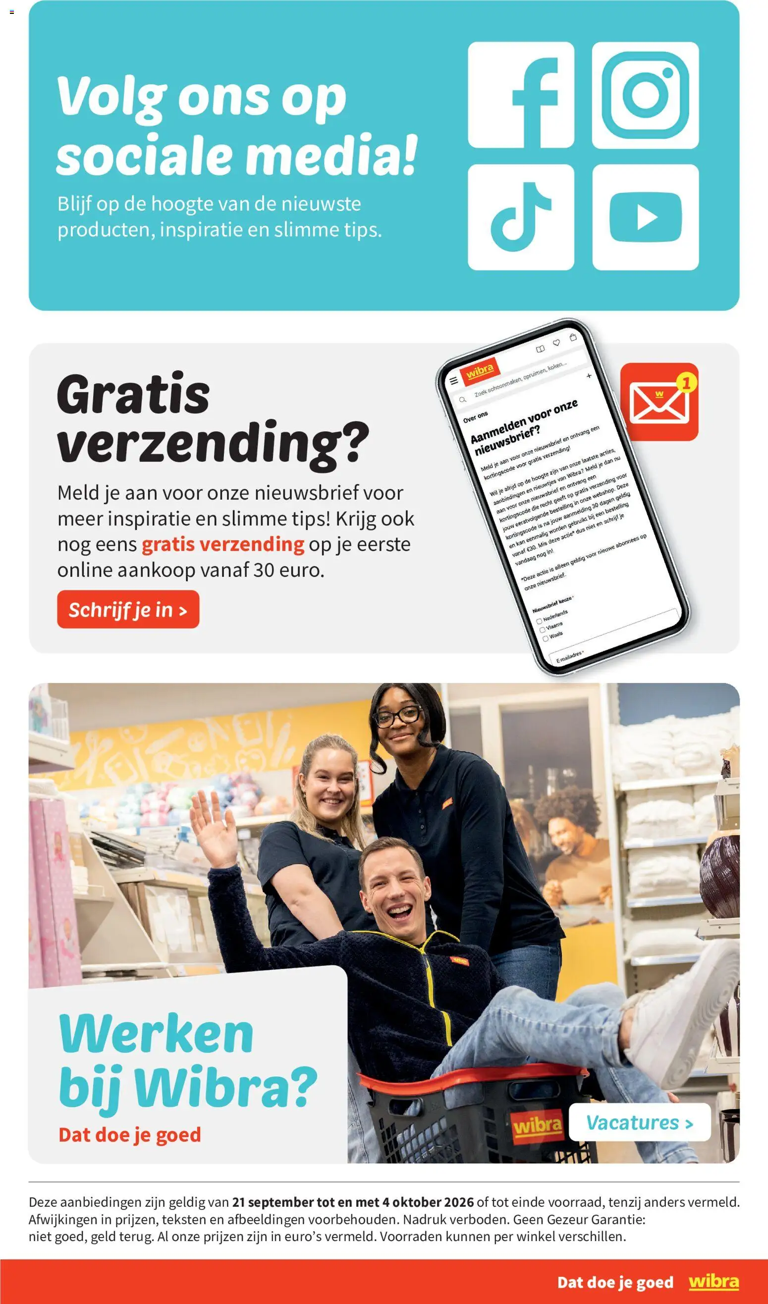 Wibra folder Folder in België