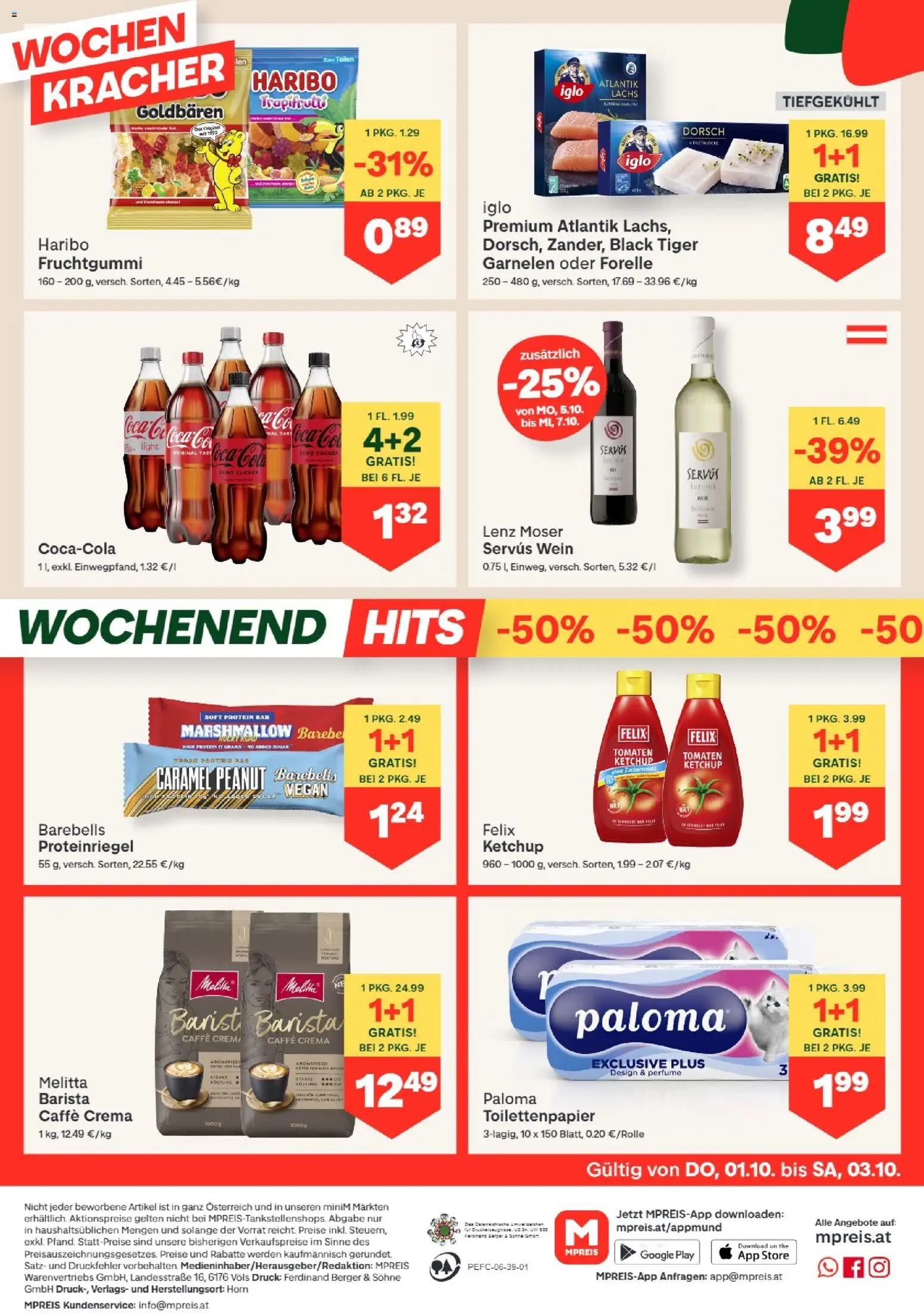 MPREIS Flugblatt Flugblatt in Österreich