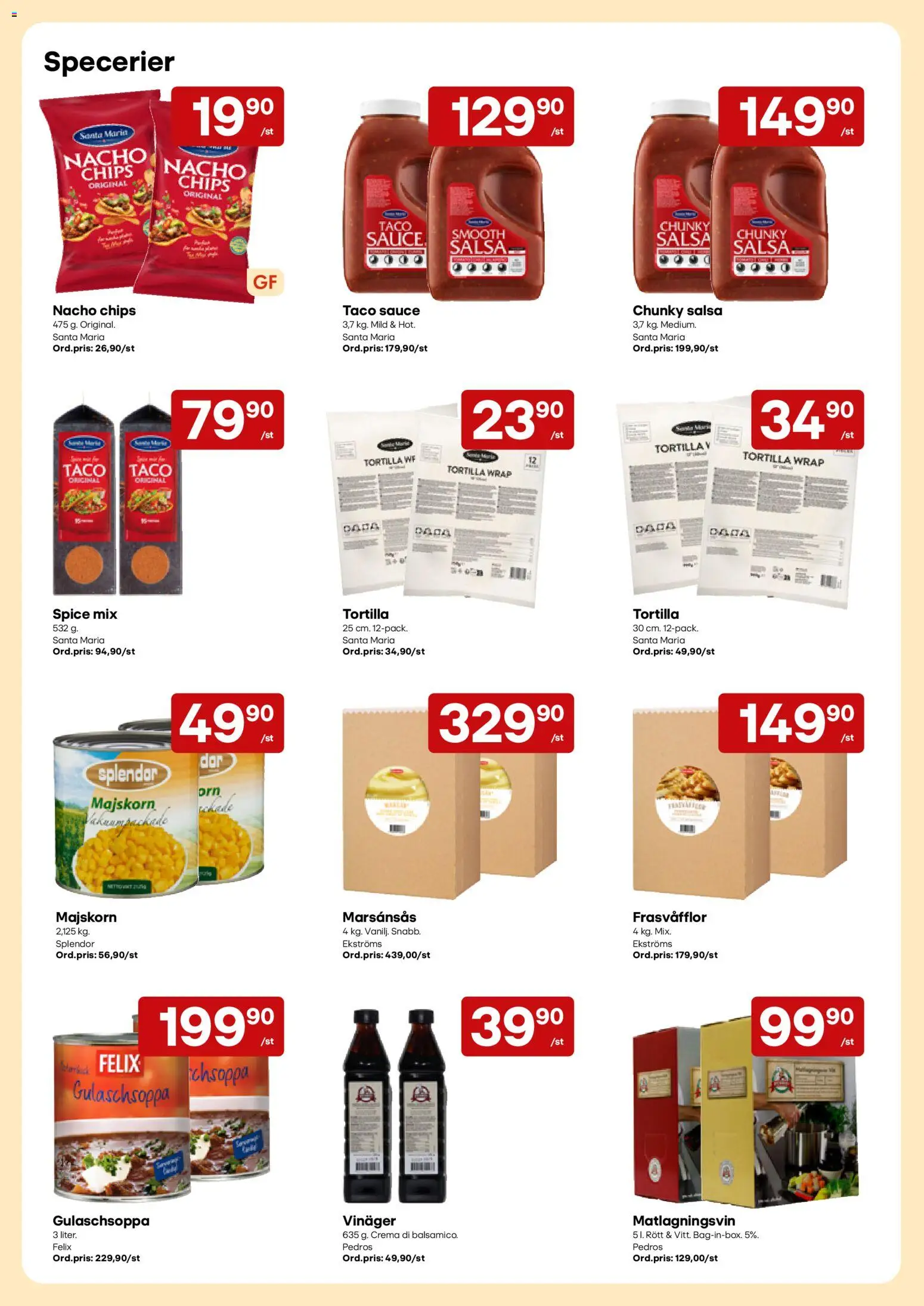 Snabbgross erbjudanden Reklamblad in Sverige