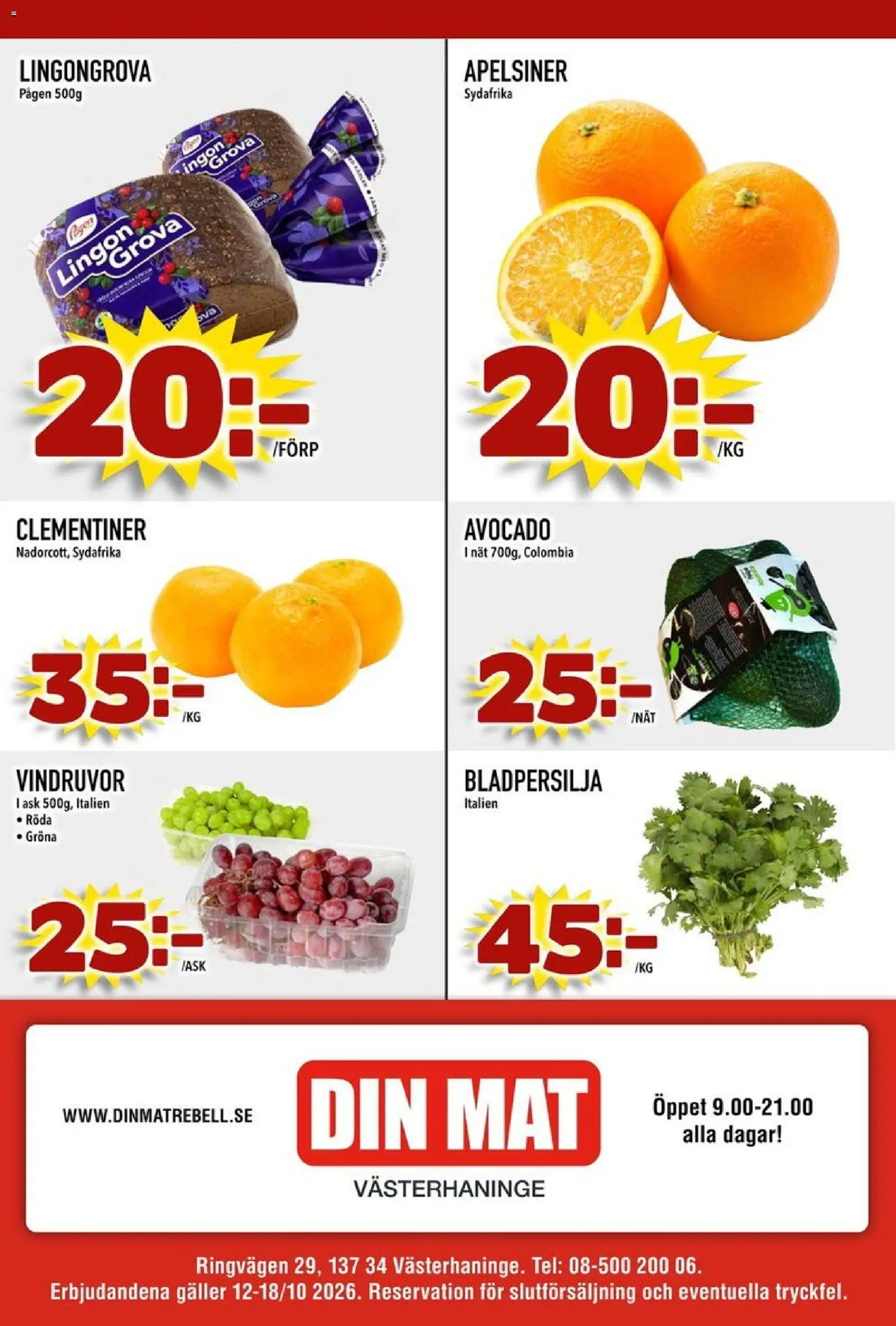 Din Mat erbjudanden Reklamblad in Sverige