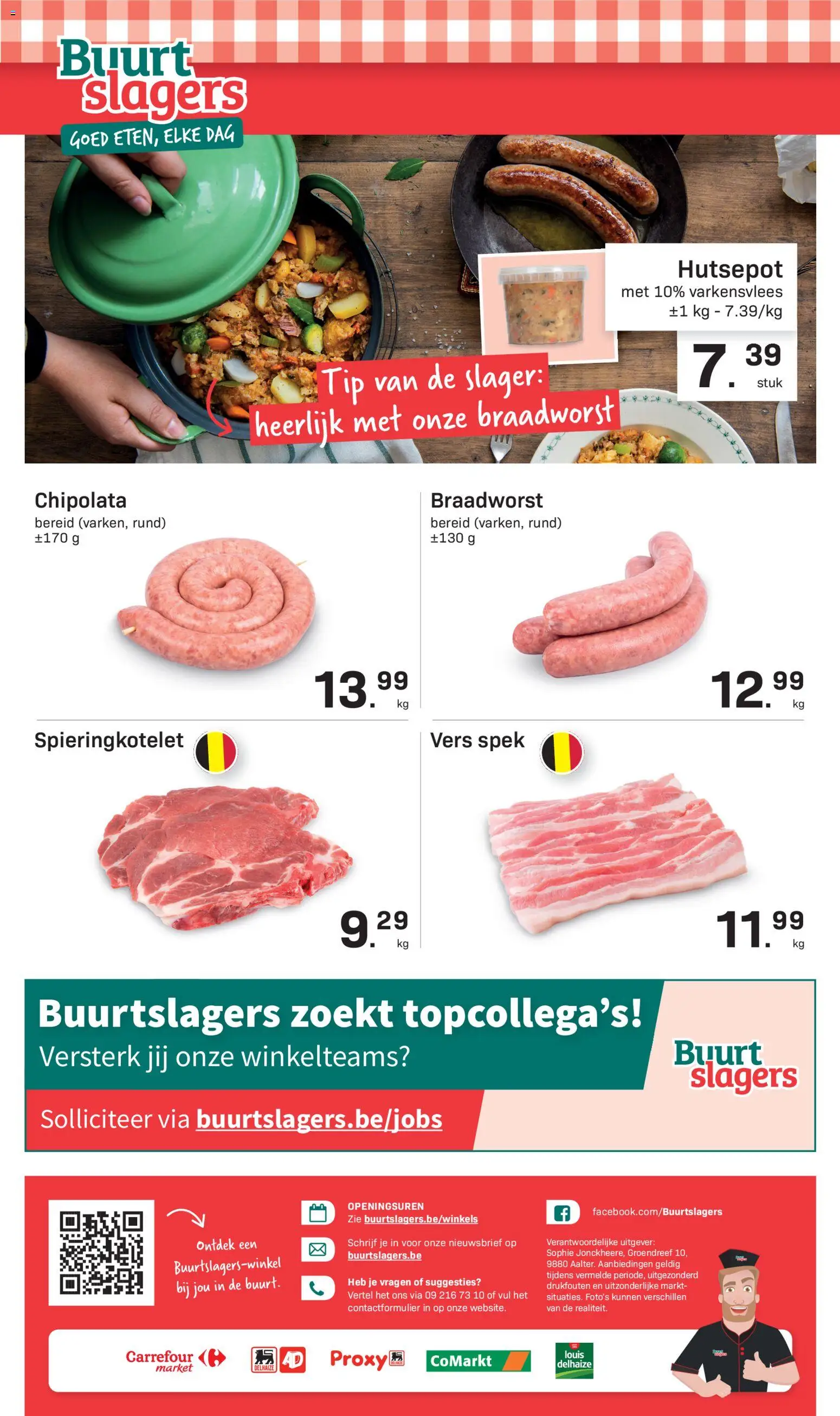 Buurtslagers Folder / Publicité Folder in België