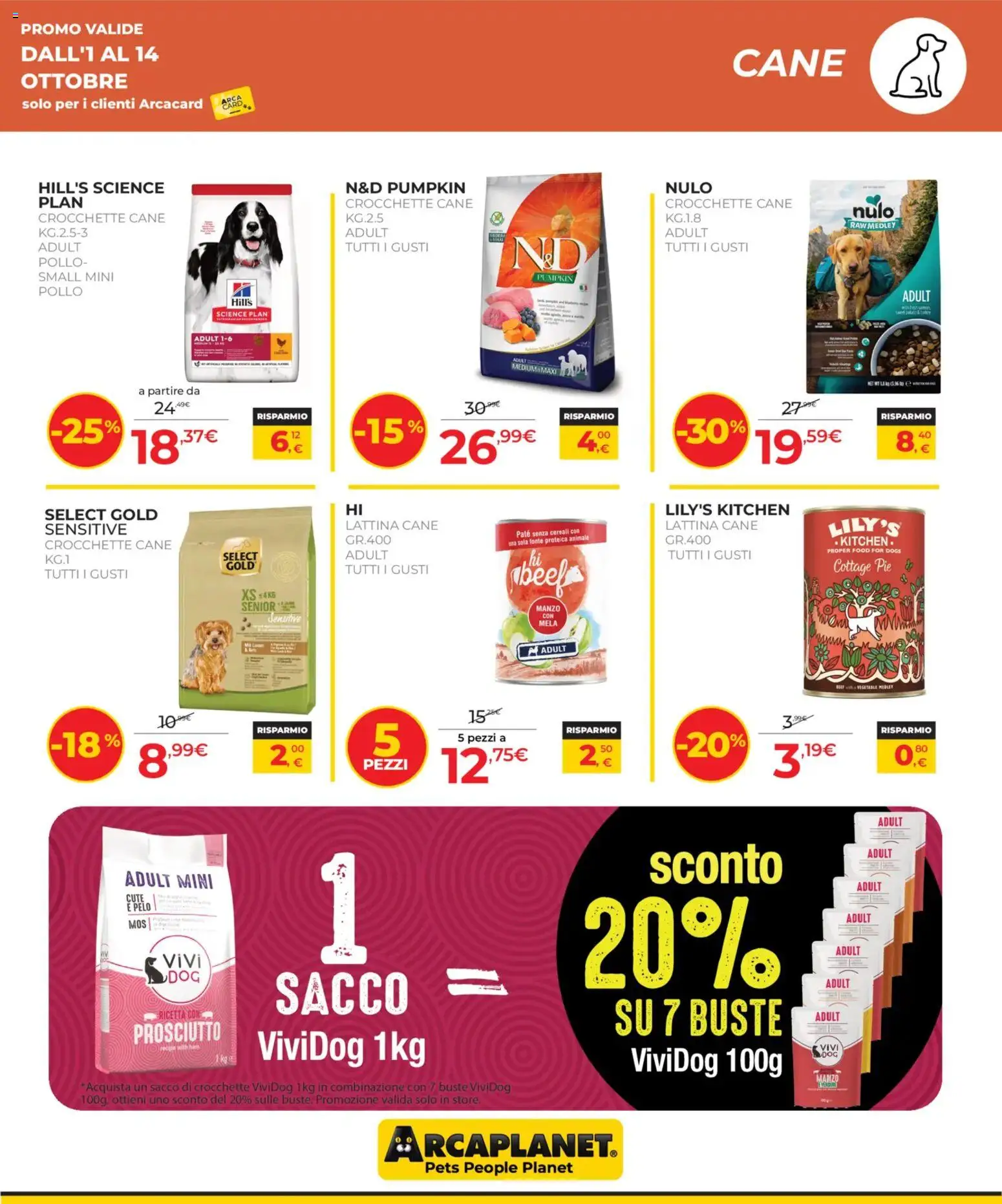 Arcaplanet volantino Volantino in Italy