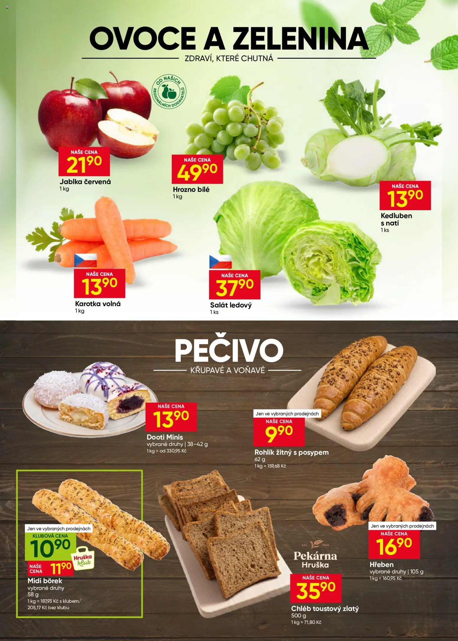 Hruška leták Leták in Česko