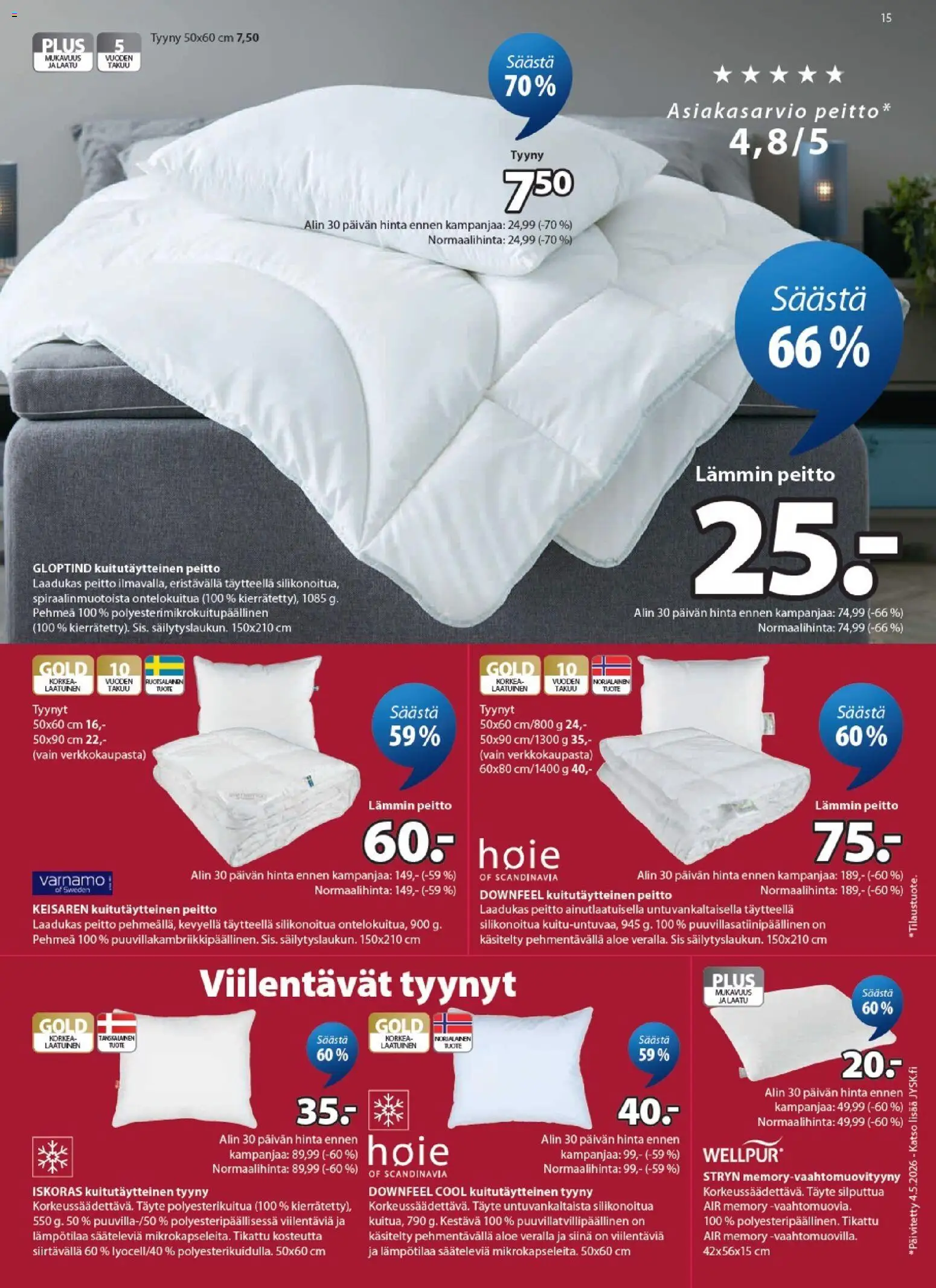 🛍️ JYSK tarjoukset alkaen 18/06/2026 » Katso huipputarjoukset ja säästä jo tänään! 💰 | Suomi