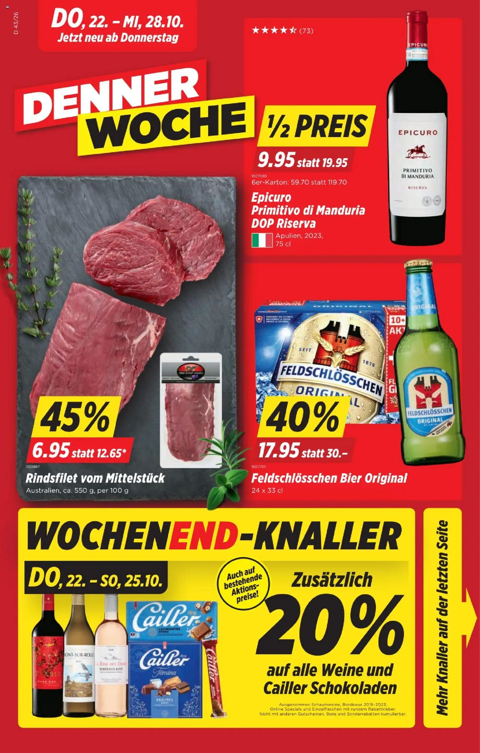 Denner aktionen Prospekt in Schweiz
