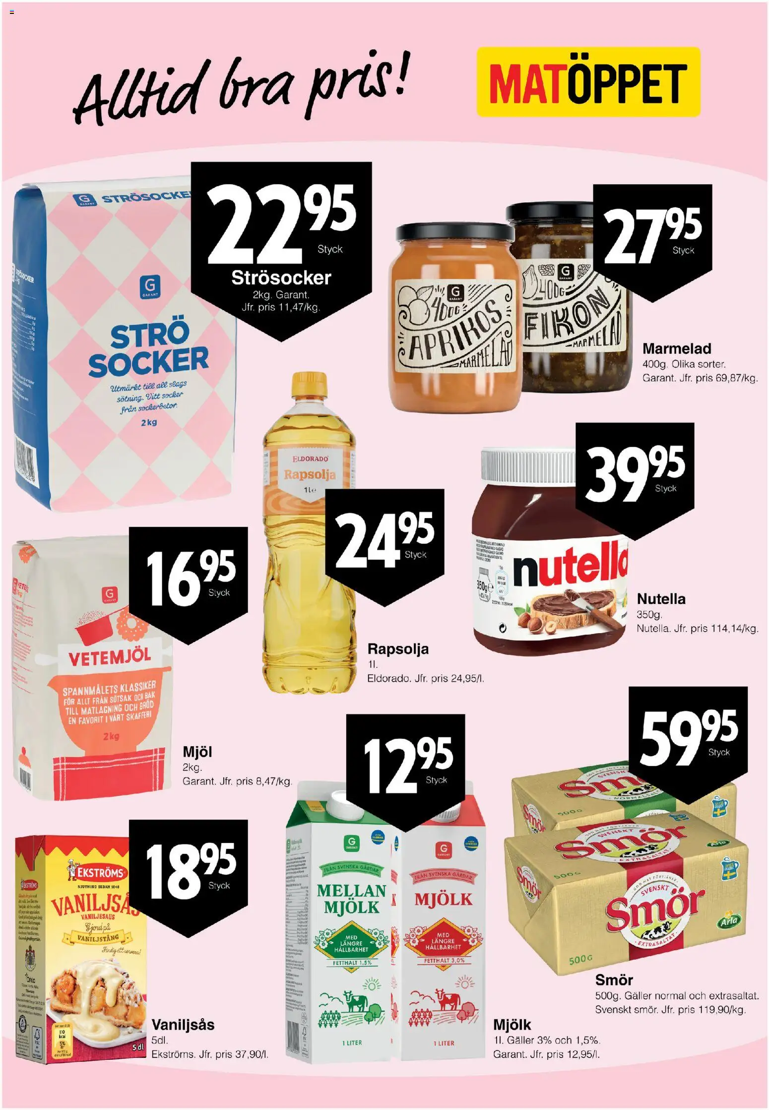 Matöppet erbjudanden Reklamblad in Sverige