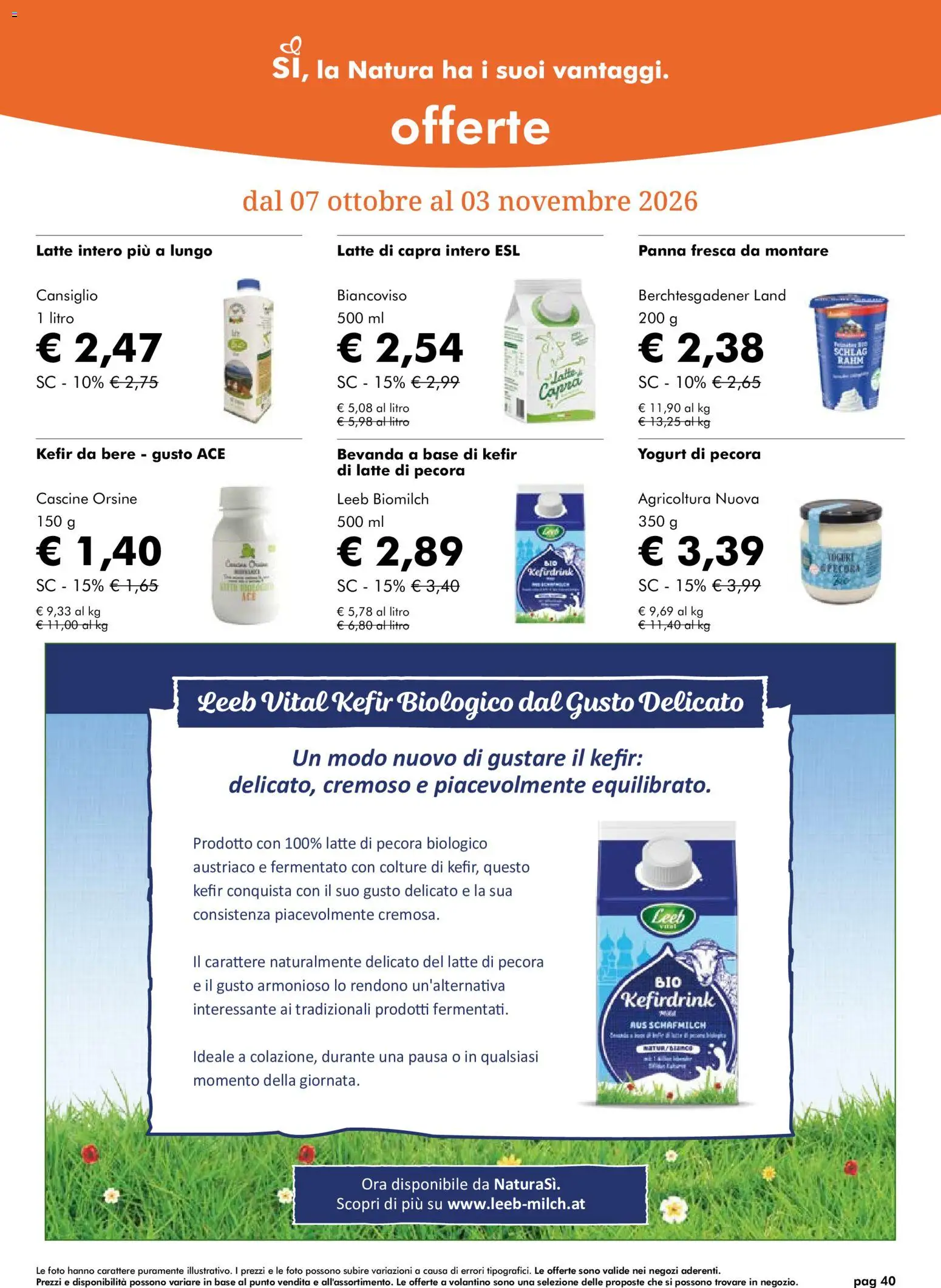Natura Sì volantino Volantino in Italy