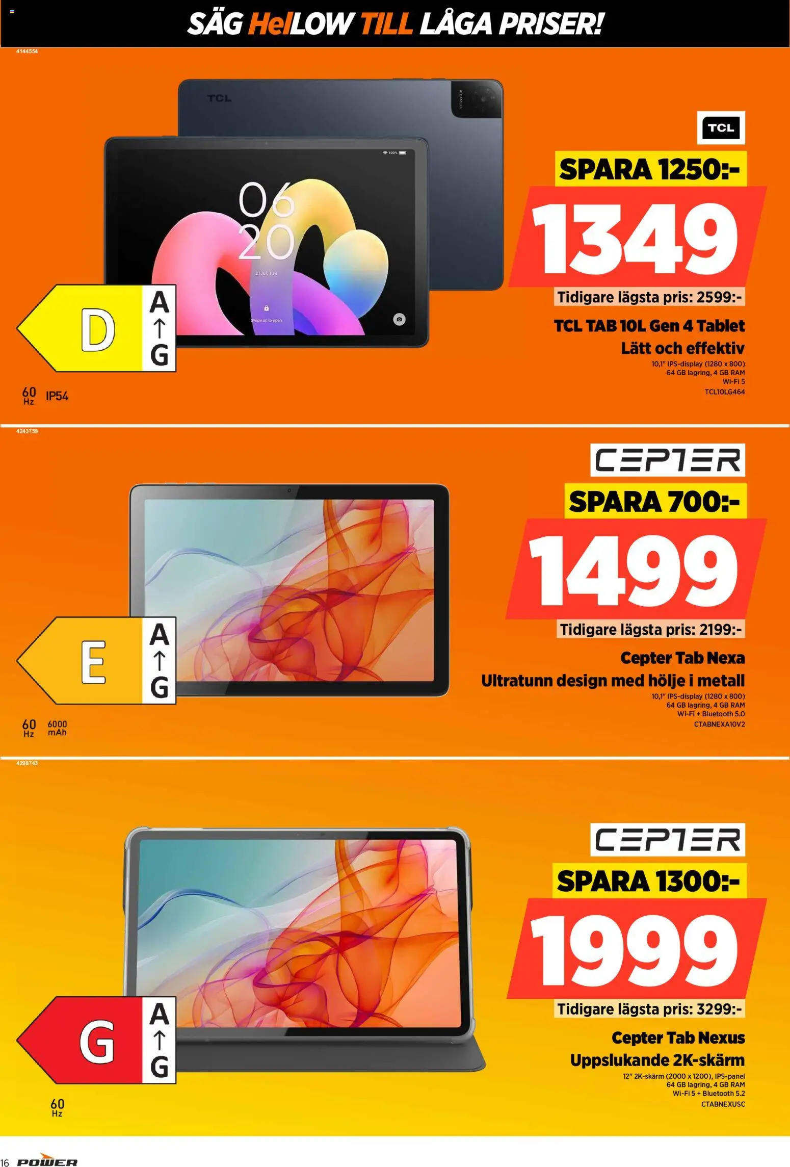 Power erbjudanden Reklamblad in Sverige