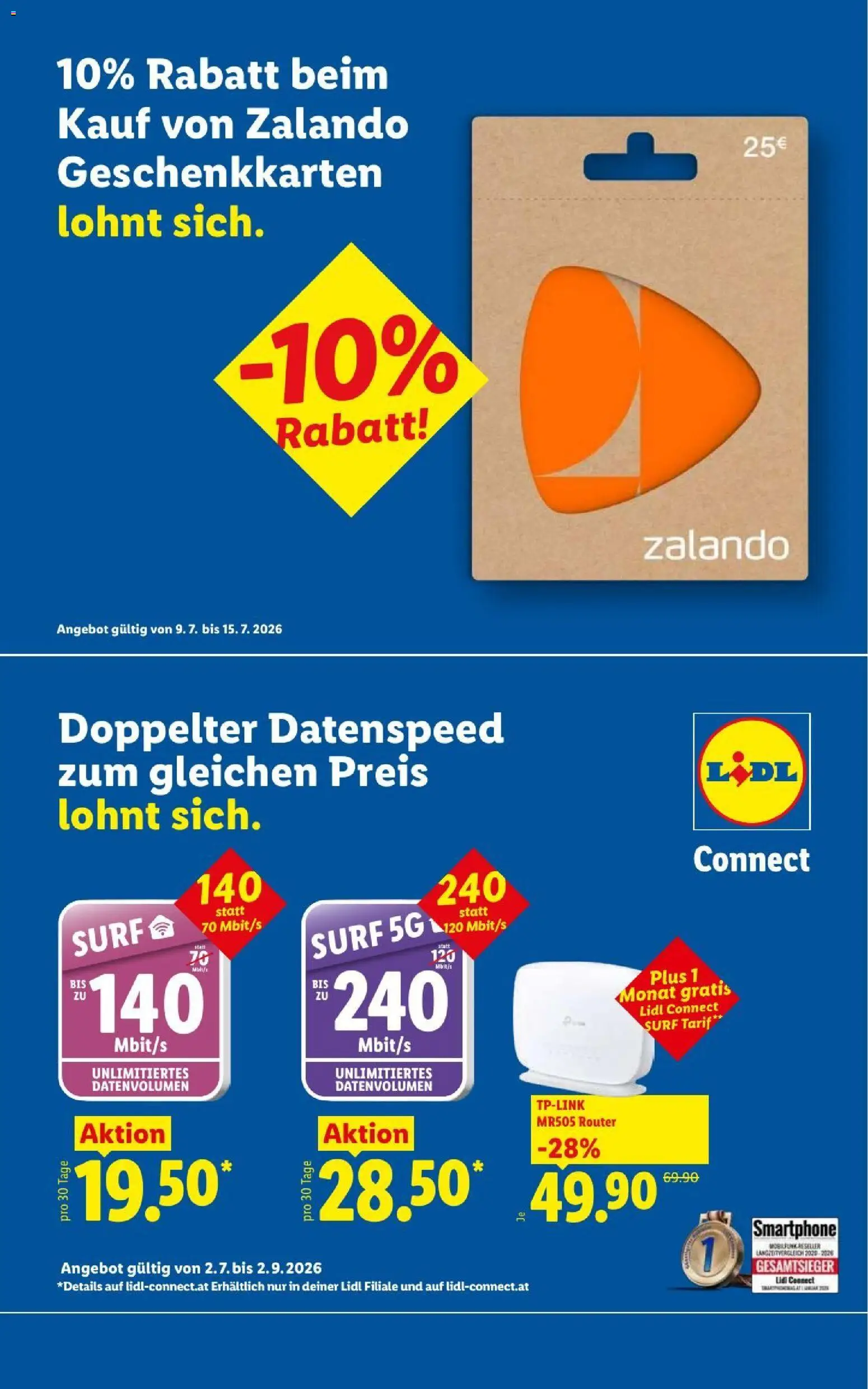 Jetzt sparen im Lidl - Flugblatt | 09.07.2026 ✳️ Angebote ab Donnerstag | Österreich