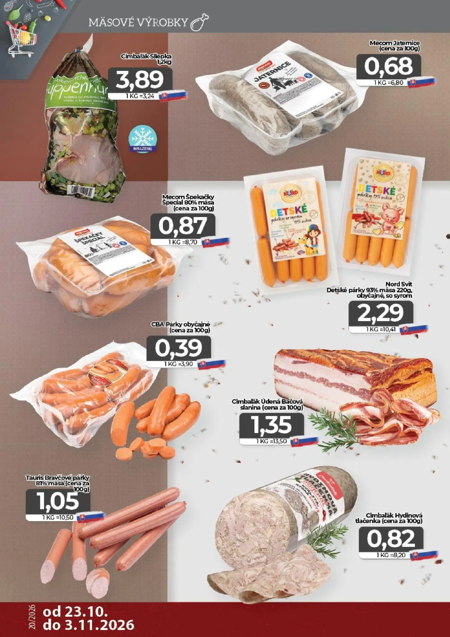 CBA Komfos leták Leták in Slovensko