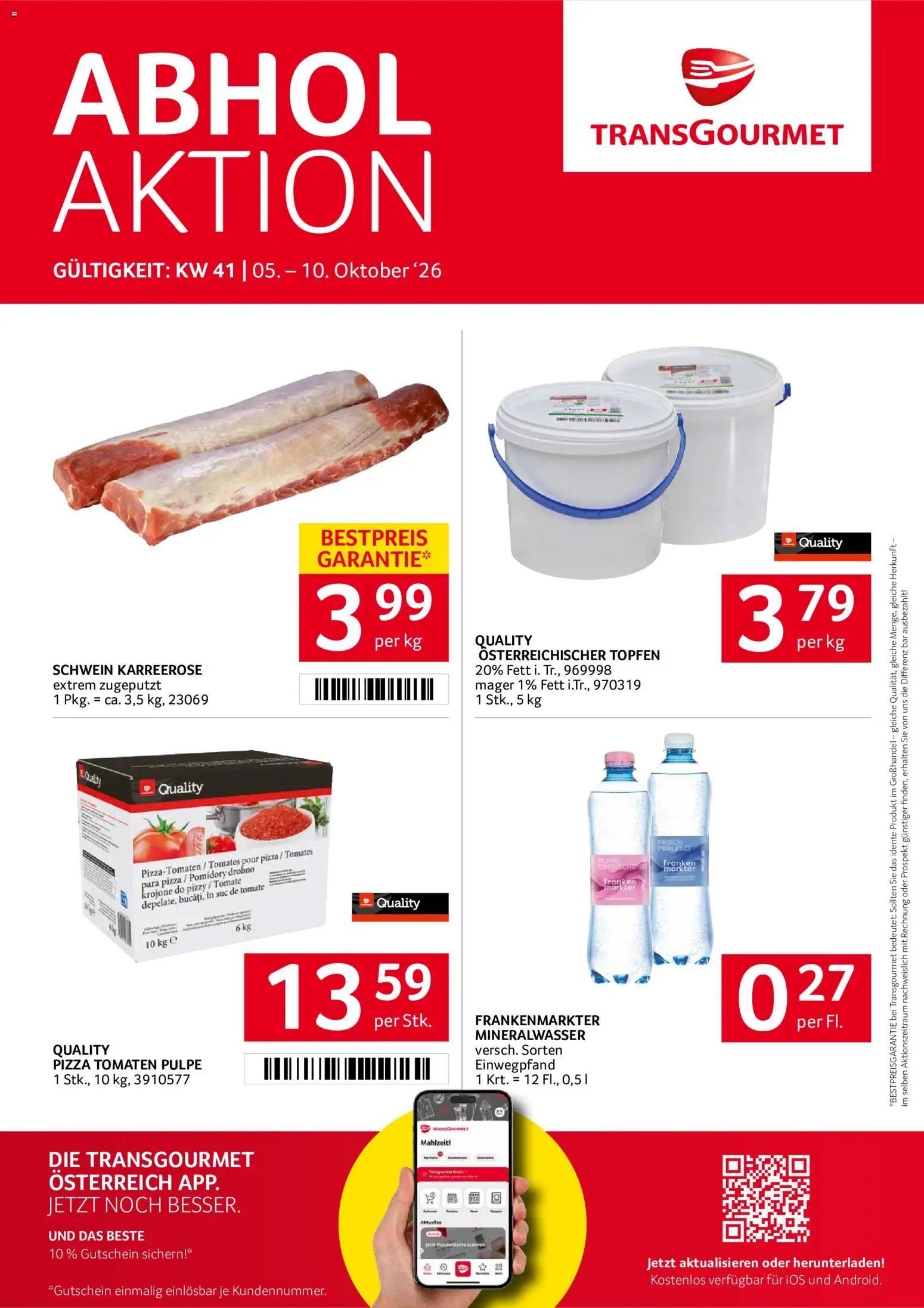 Transgourmet Flugblatt Flugblatt in Österreich