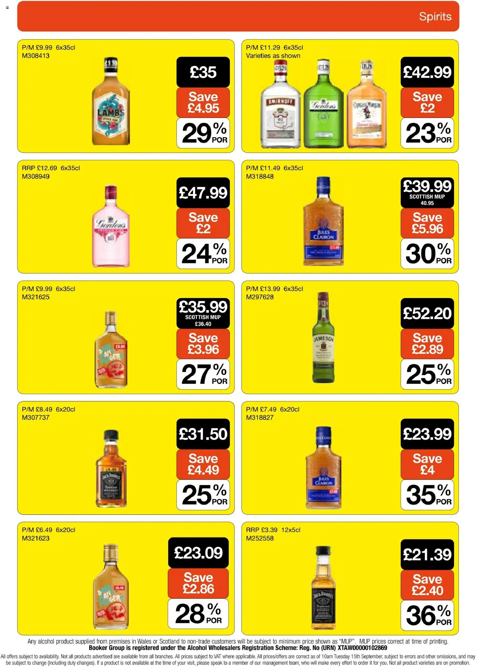 Booker Wholesale - NP9 National Promotions Leaflet in United Kingdom
