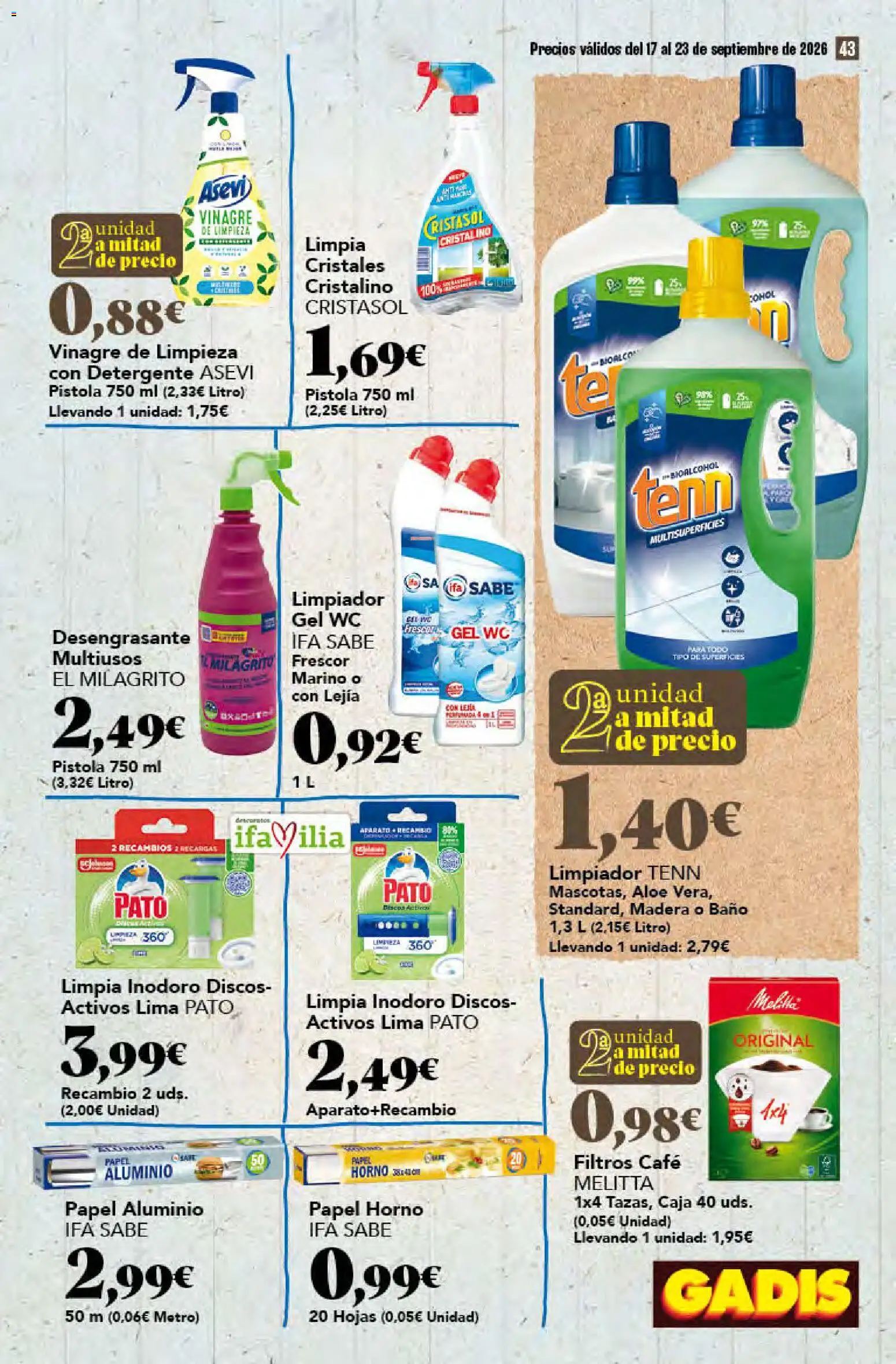 Gadis folleto Folleto in España