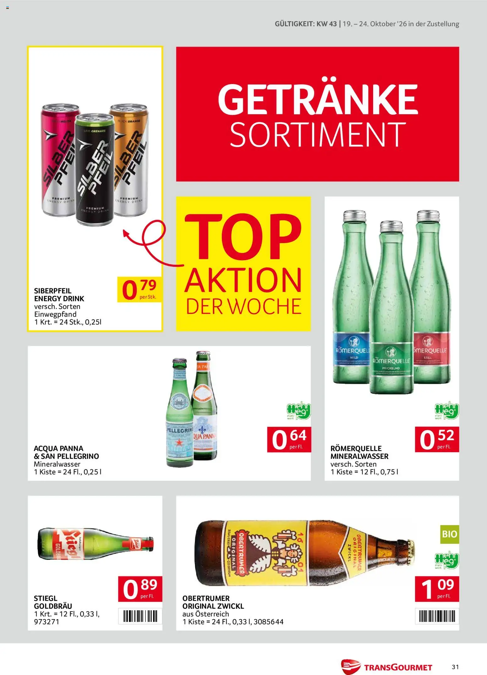 Transgourmet Flugblatt Flugblatt in Österreich