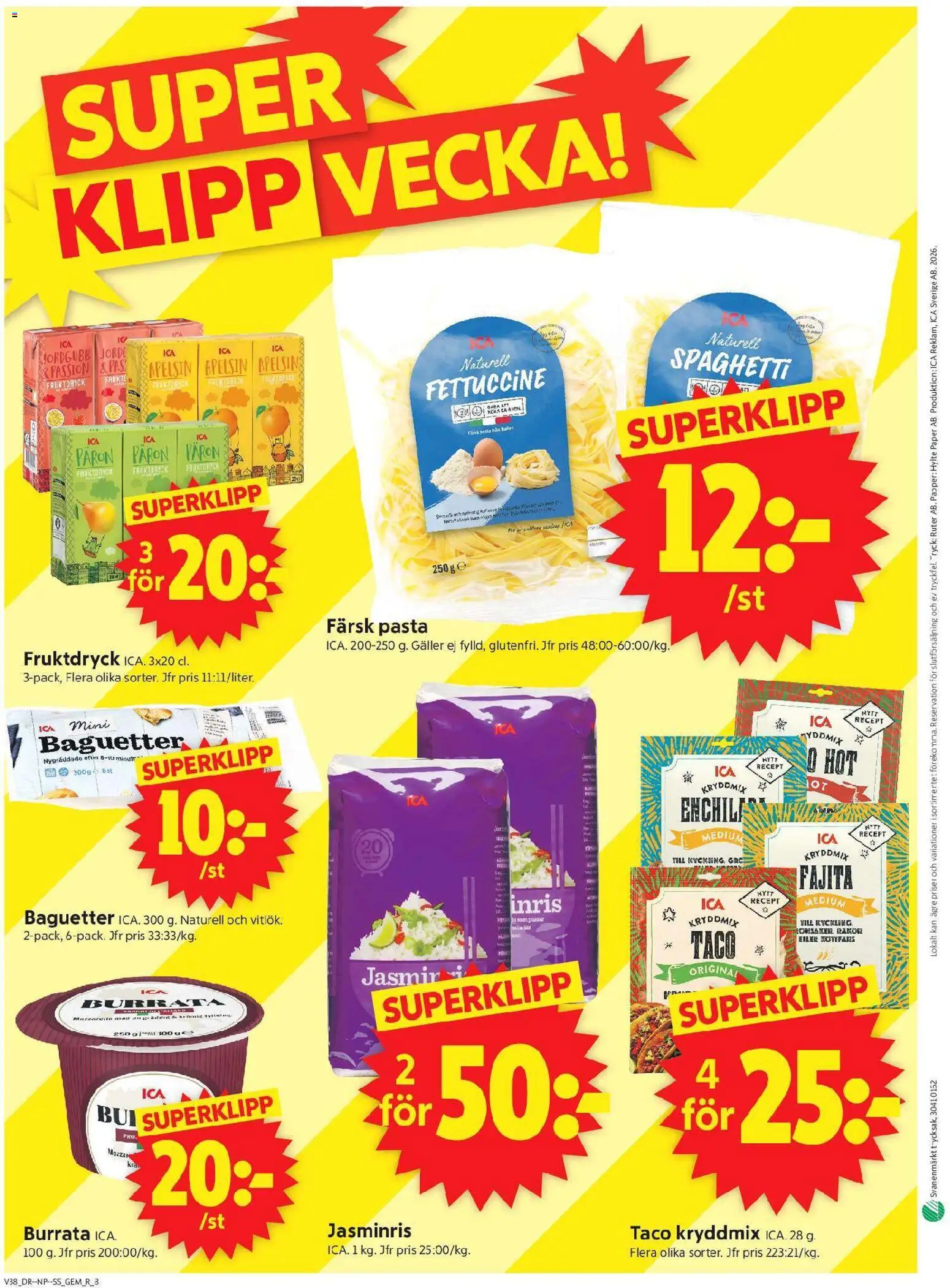 ICA Supermarket erbjudanden Reklamblad in Sverige