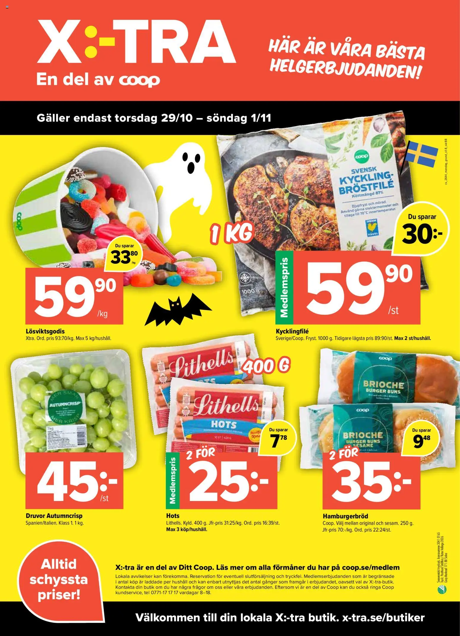Coop X:-TRA erbjudanden Reklamblad in Sverige