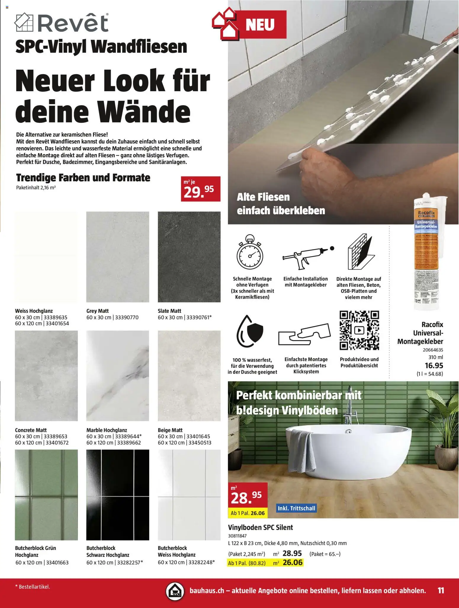 Bauhaus aktionen Prospekt in Schweiz