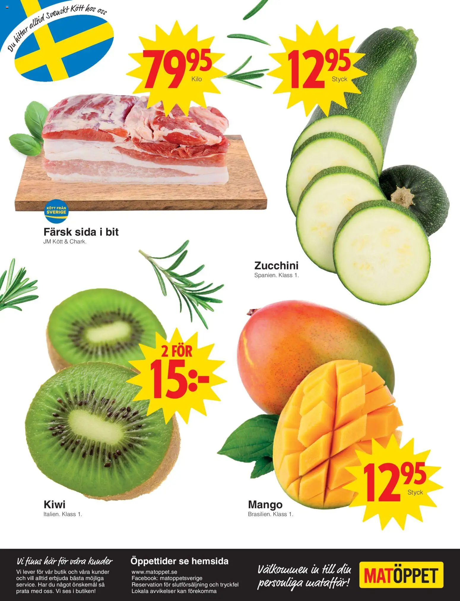 Matöppet erbjudanden Reklamblad in Sverige