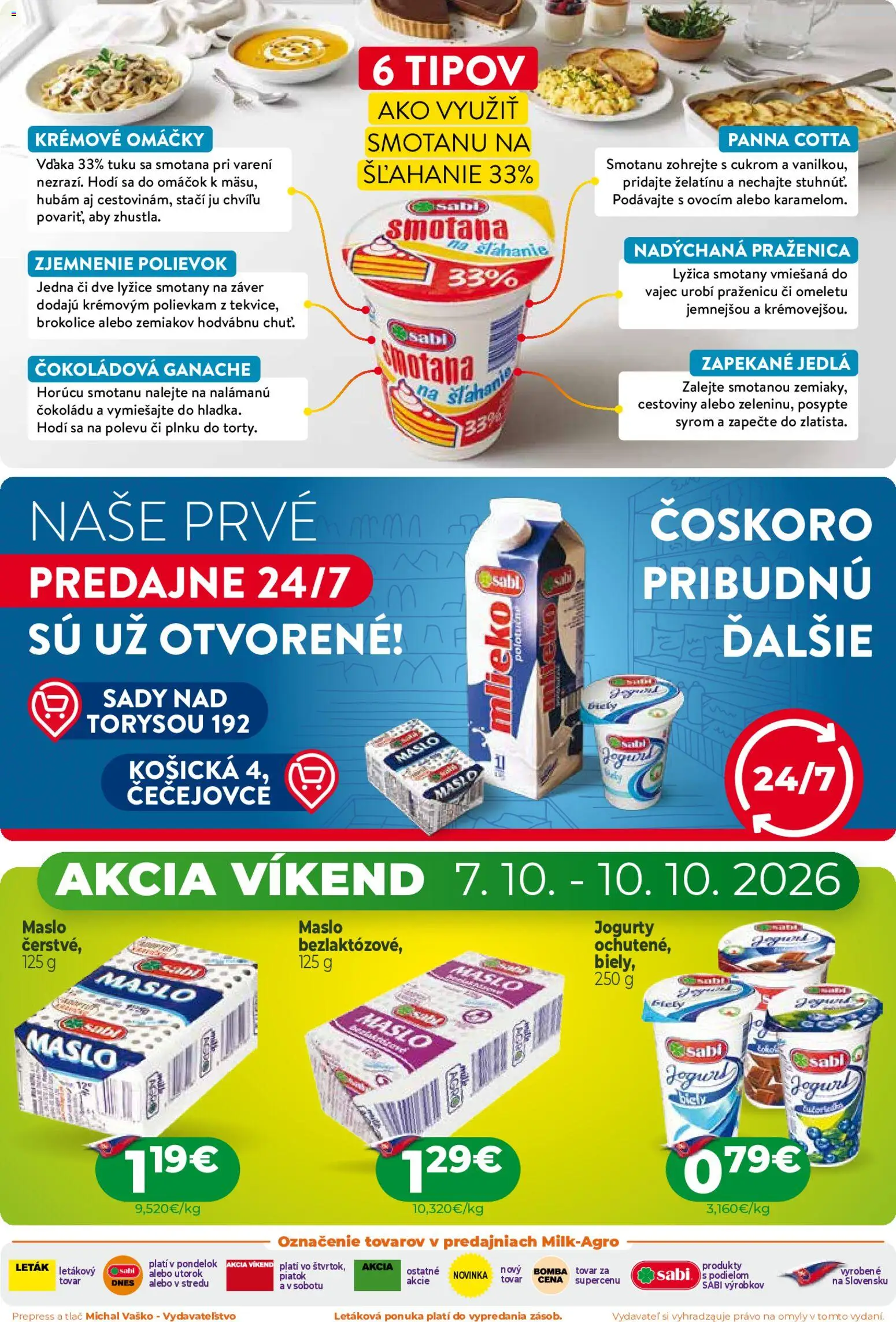 Milk Agro leták Leták in Slovensko