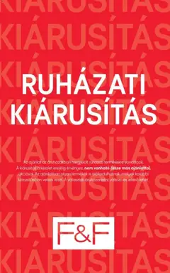 F&F F&F akció katalógus