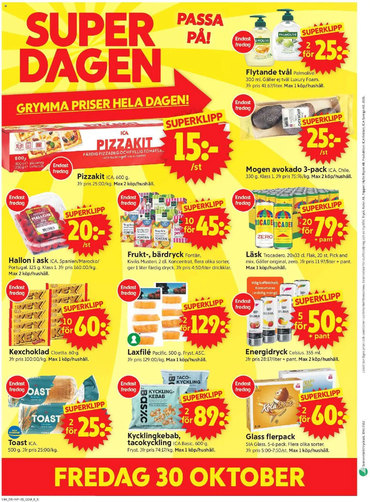 ICA Supermarket erbjudanden Reklamblad in Sverige