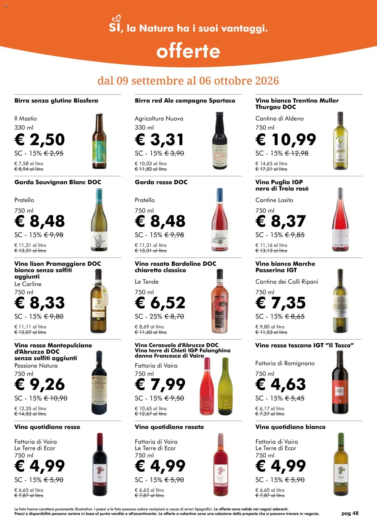 Natura Sì volantino Volantino in Italy