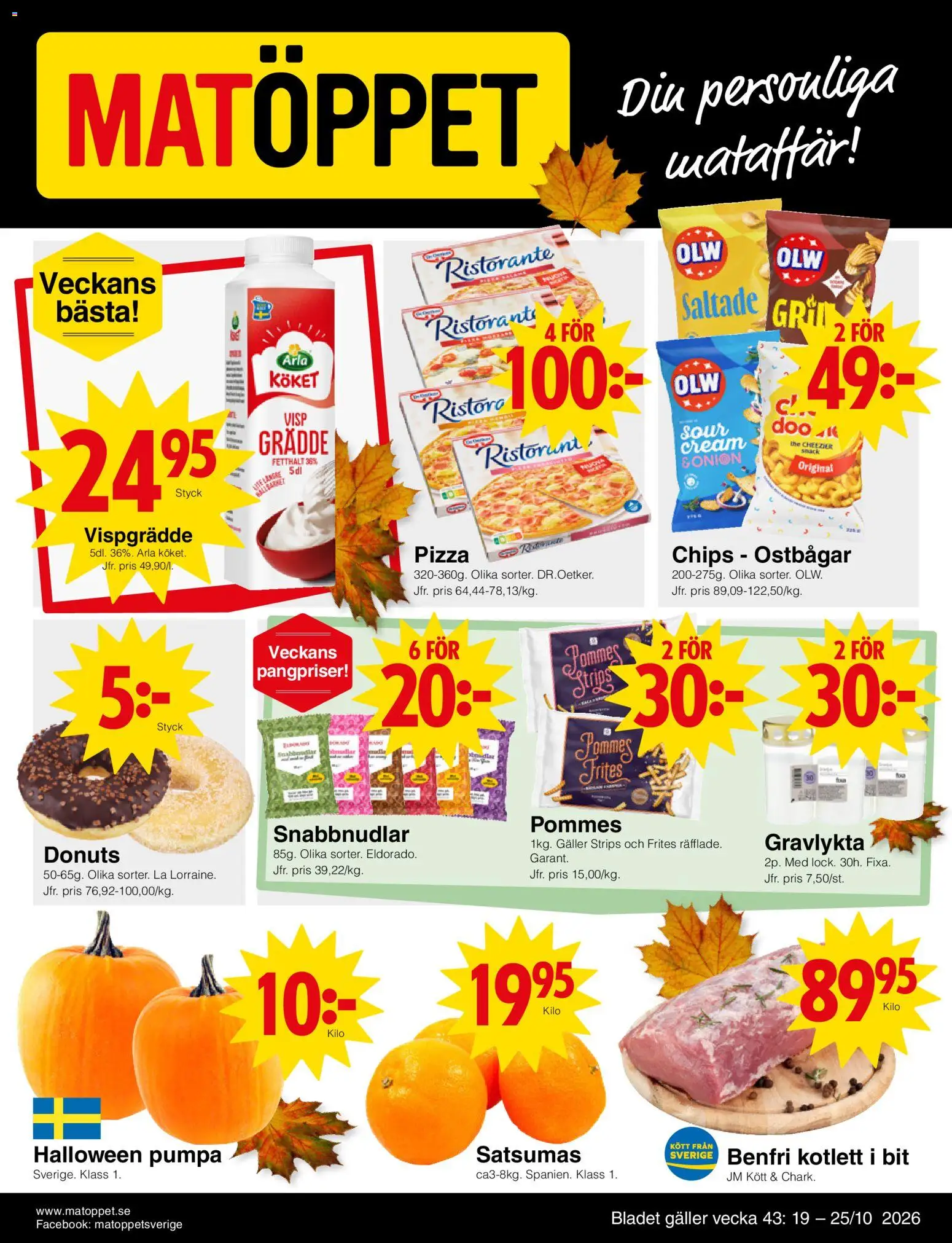 Matöppet erbjudanden Reklamblad in Sverige