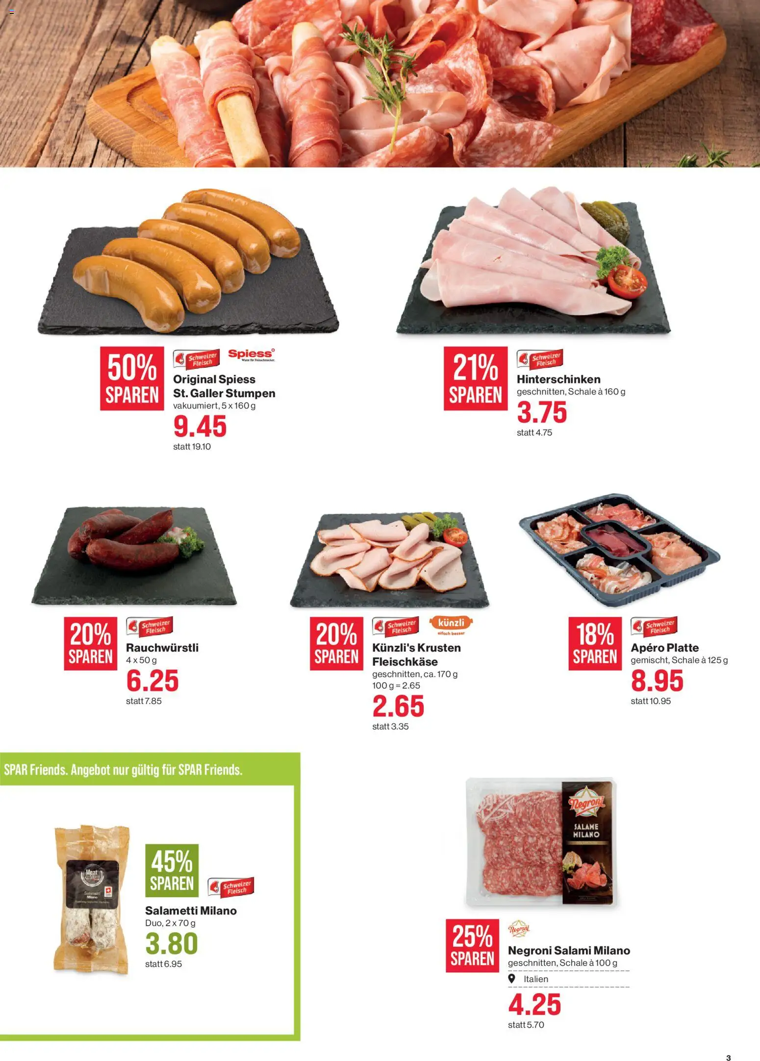 🛍️ SPAR aktionen ab 09.07.2026 » Entdecken Sie exklusive Rabatte und sparen Sie noch heute! 💰 | Schweiz