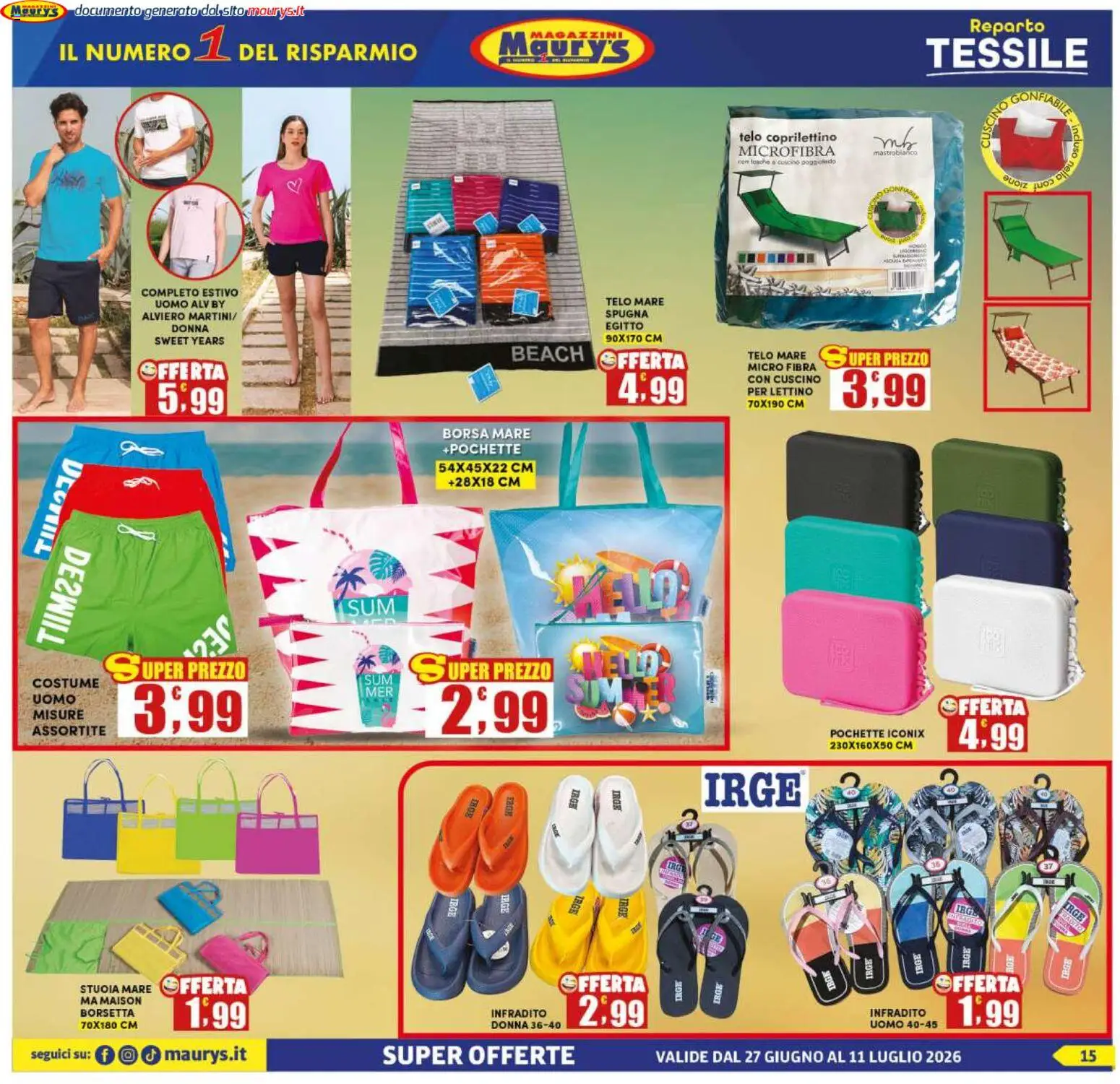 📣 Volantino Maury's dal 📅 27/06/2026 - Scopri le offerte ora!🔥 | Italy