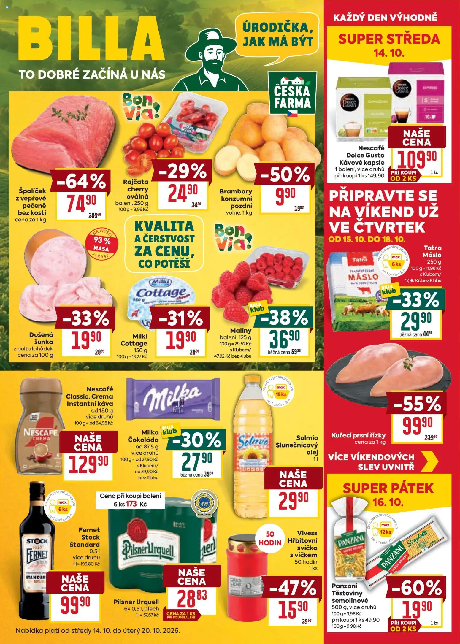 Billa Velký leták Leták in Česko