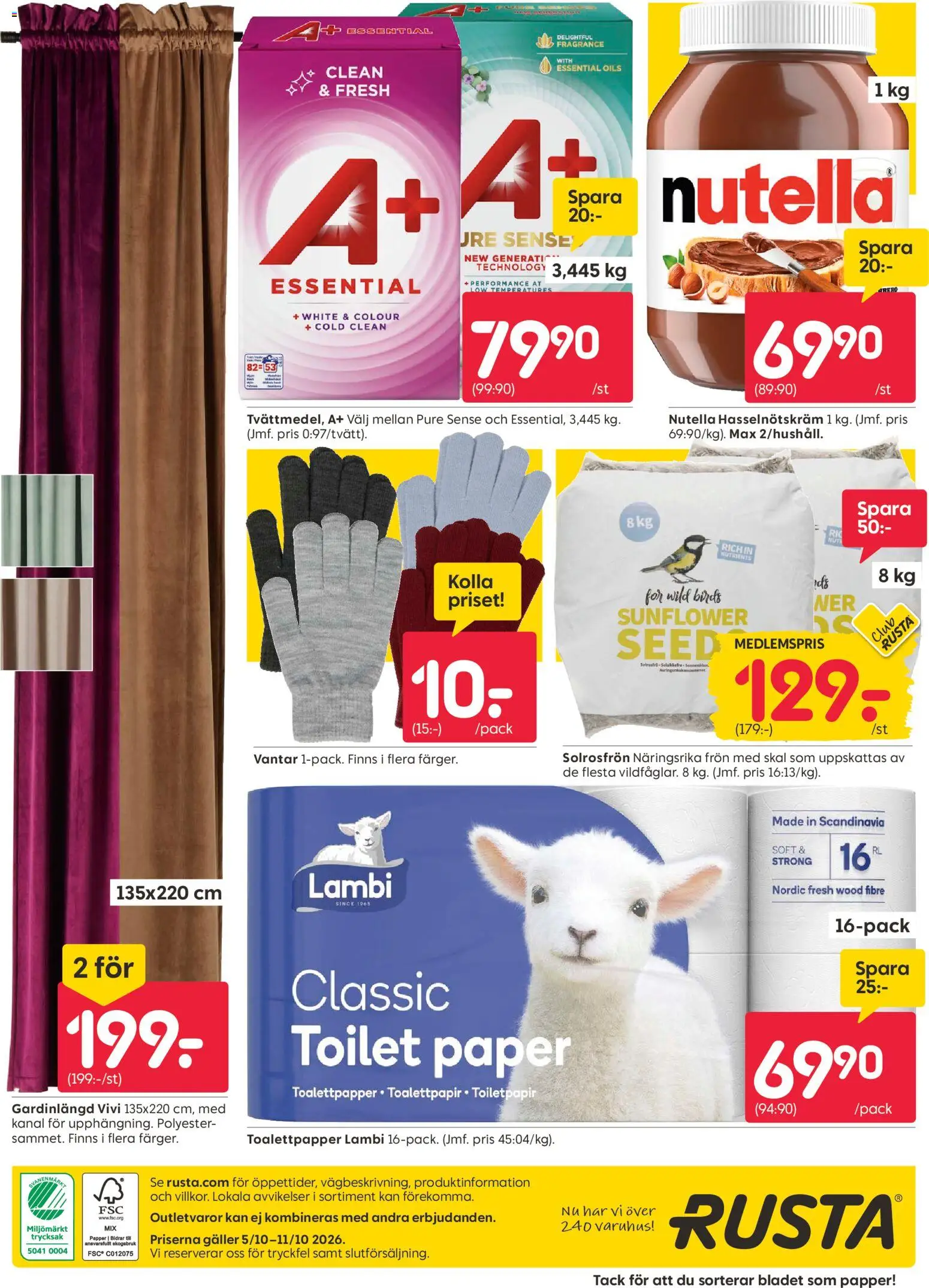 Rusta erbjudanden Reklamblad in Sverige
