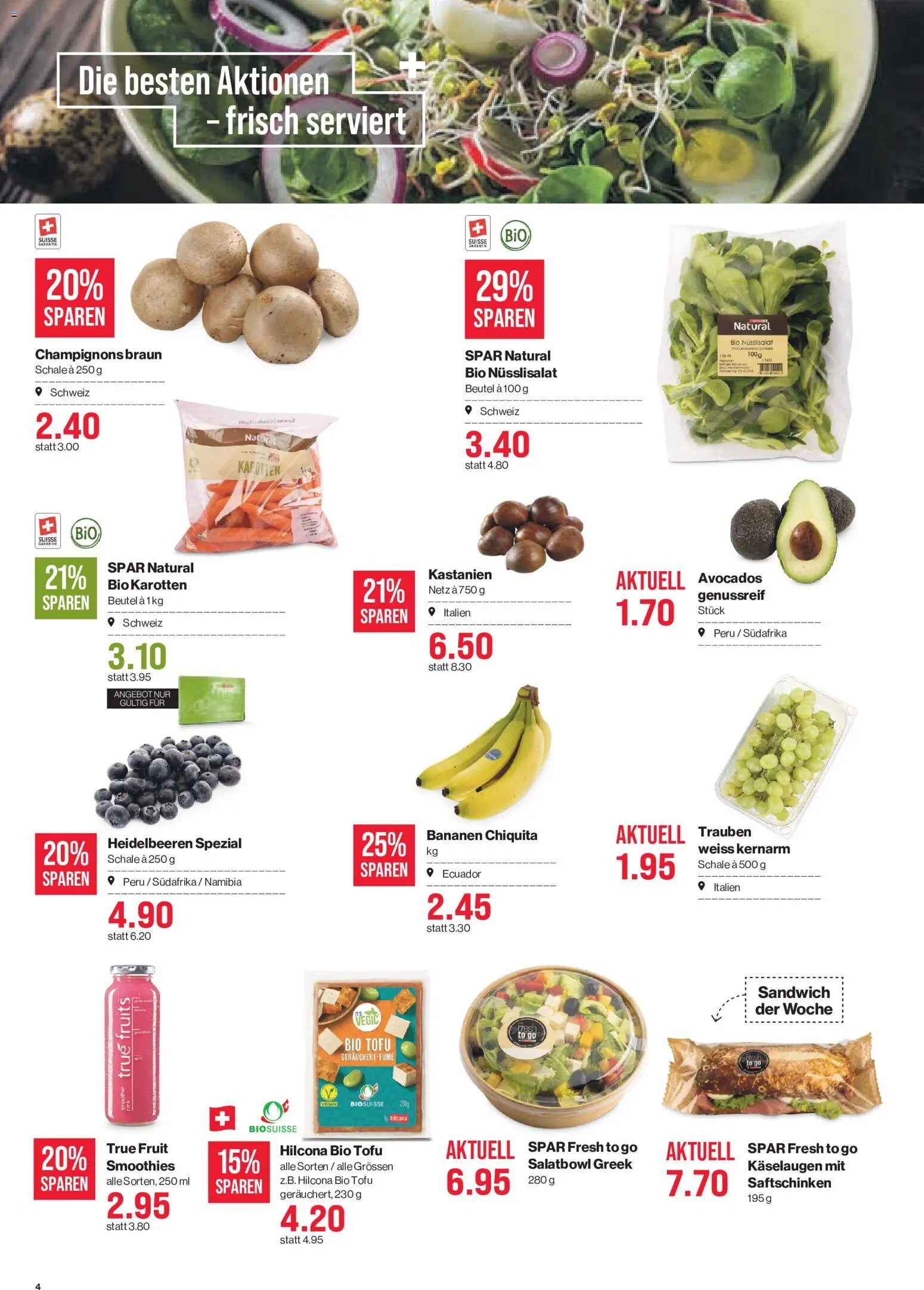 SPAR aktionen Prospekt in Schweiz
