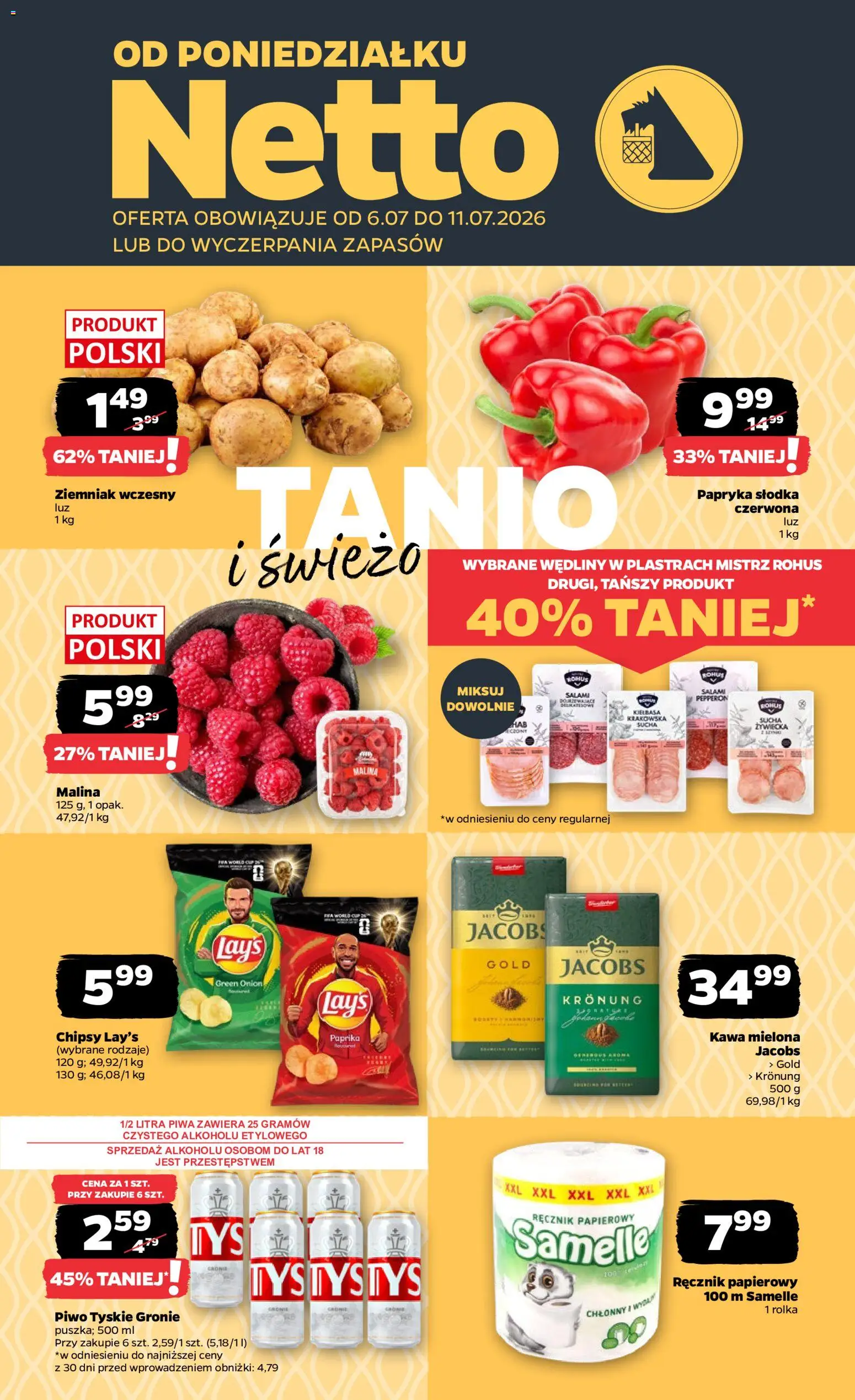 Netto gazetka od poniedziałku spożywcza od 06.07.2026 | 🔥 Mega okazje, które musisz zobaczyć! | Polska