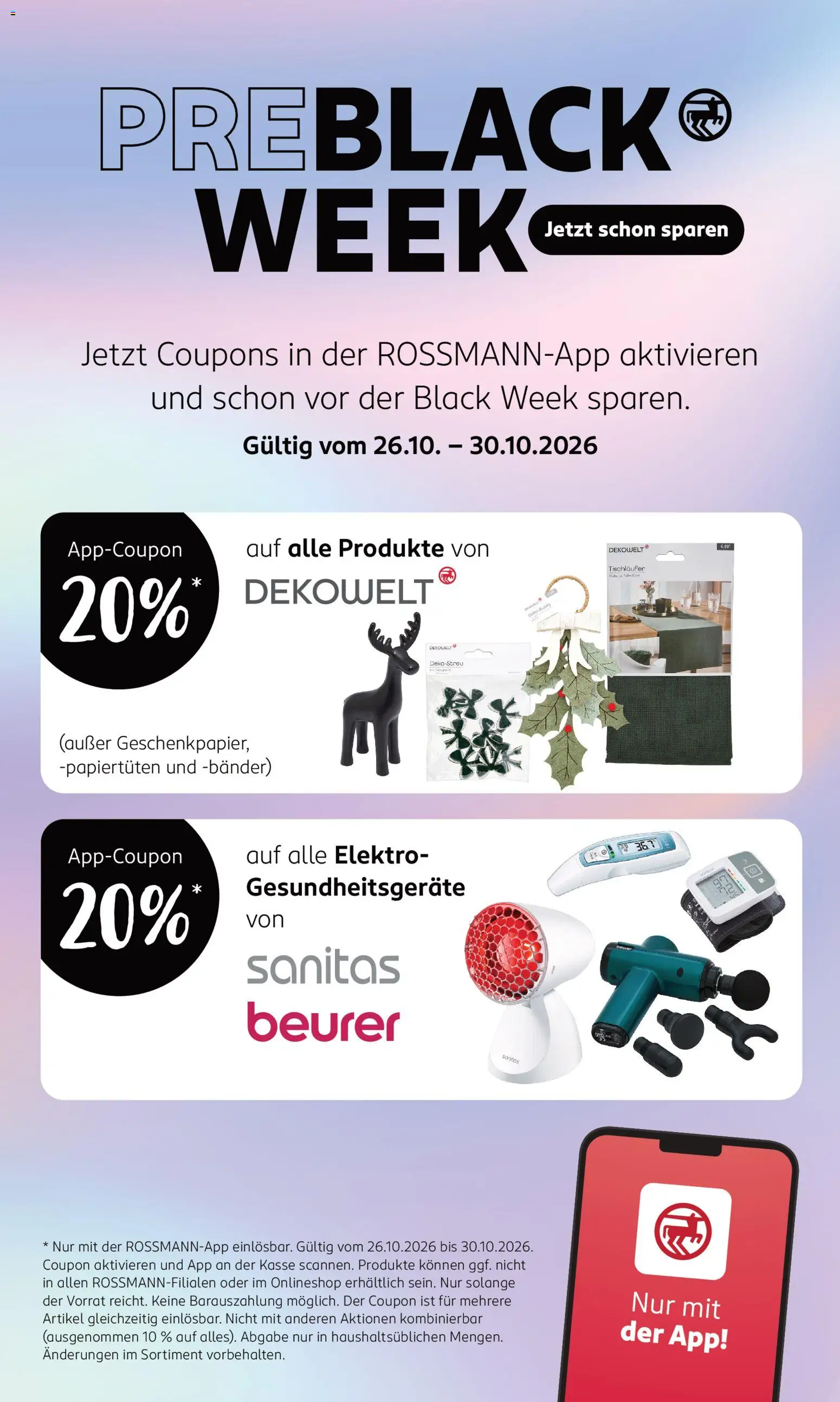 Rossmann Pre Black Week Prospekt in Deutschland