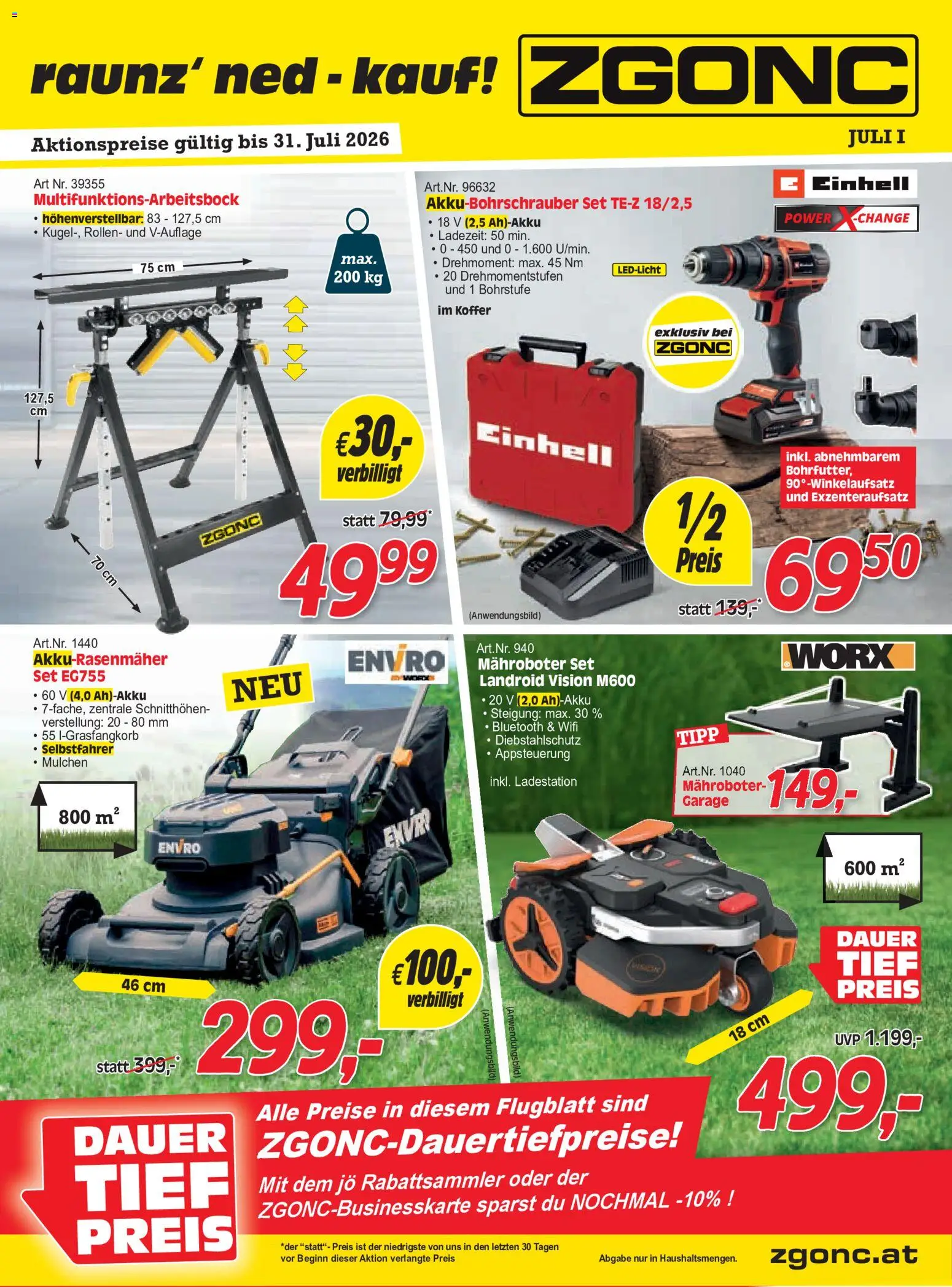 Die besten Angebote | Zgonc Juni I 2026 ab 01.07.2026 | - Jetzt stöbern! | Österreich