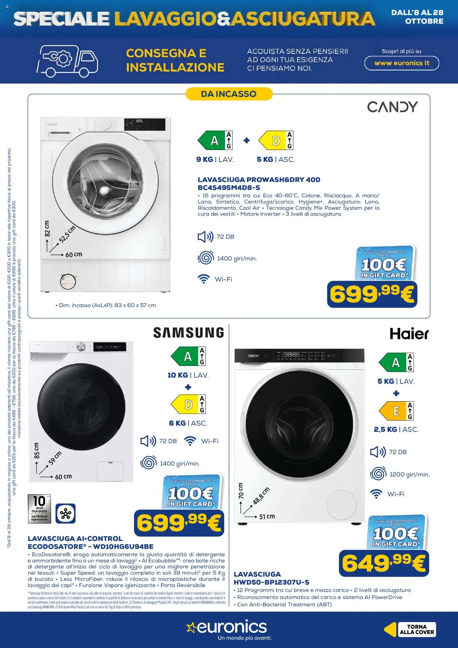Euronics volantino Lavaggio Volantino in Italy