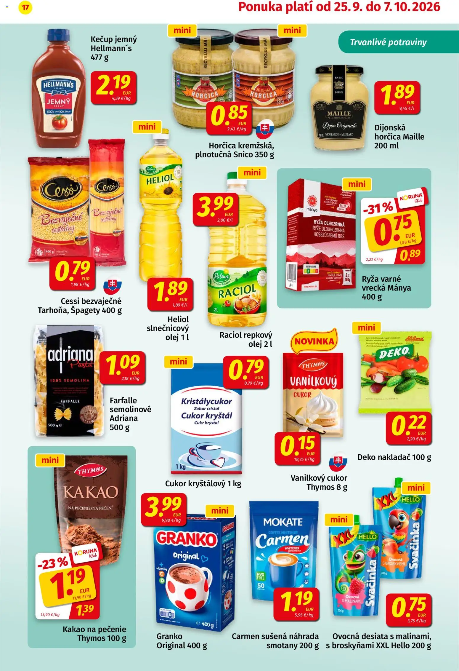 Koruna leták Leták in Slovensko