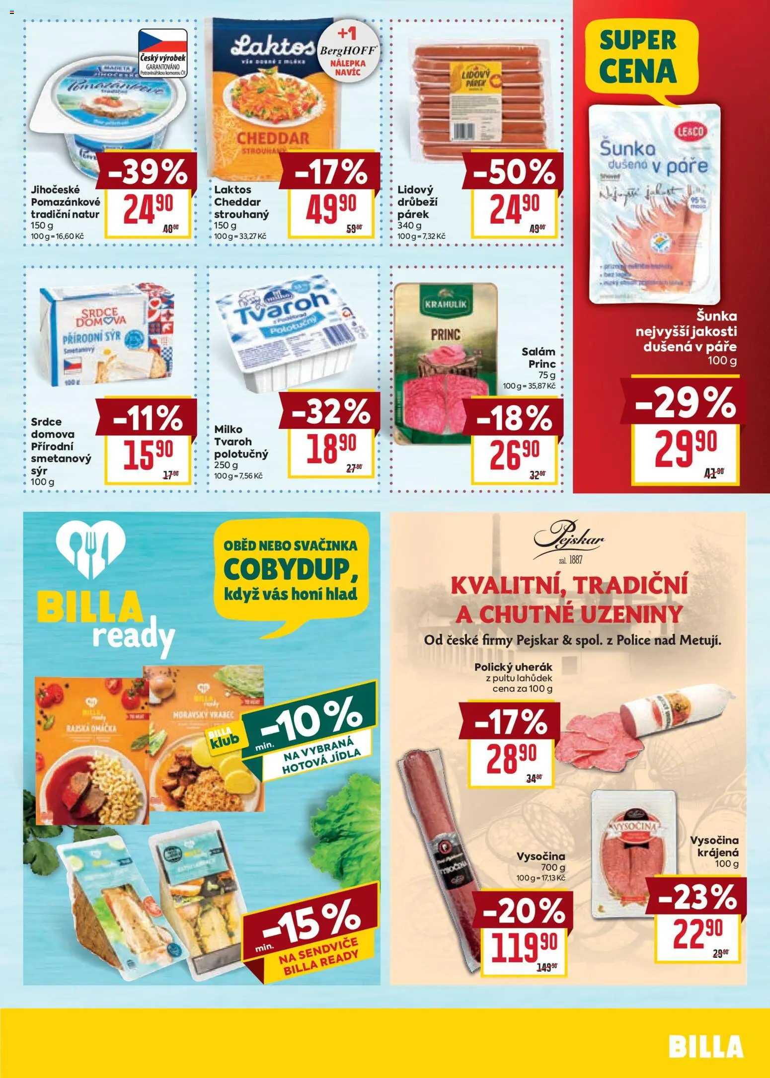 Billa Velký leták Leták in Česko