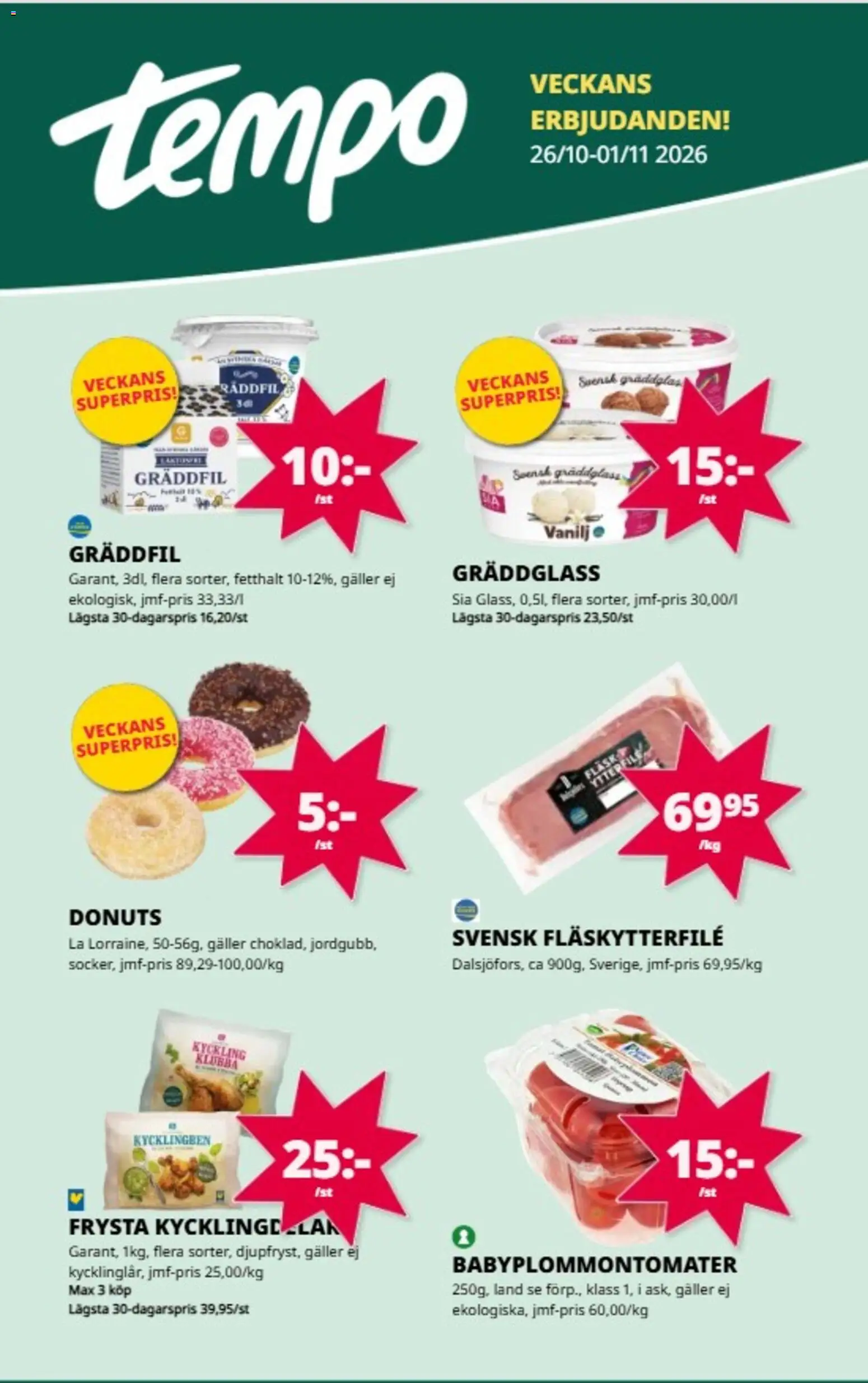 Tempo erbjudanden Reklamblad in Sverige
